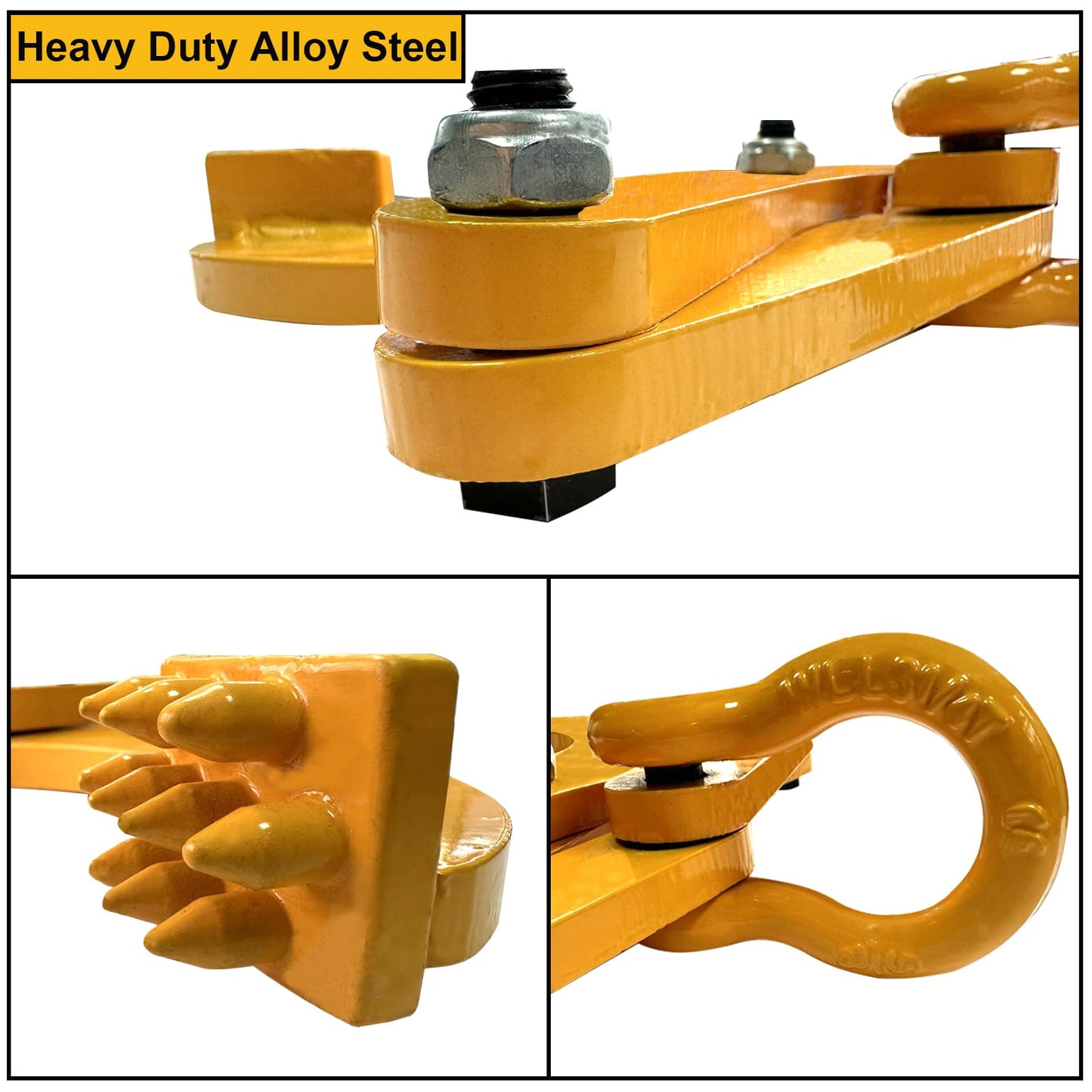 CooTentler 6090lbs Pallet Puller Clamp Heavy Duty Steel Single Scissor for Pulling Pallets, Woods, Trees, 8 Inches Bigger Jaw Opening Pallet Grabber