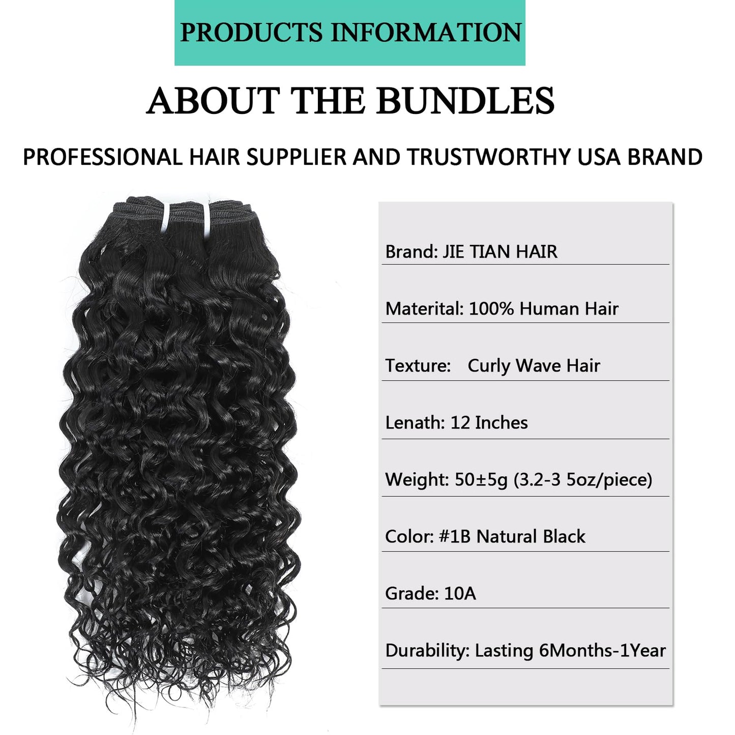 JTdebade 12 Inch Kinky Curly Human Hair Bundles With Closure Brazilian Virgin Human Hair 4 Bundles Natural Black Color 100% Unprocessed Curly Wave Human Hair Extensions（12 Inch Curly*4+14 Closure）