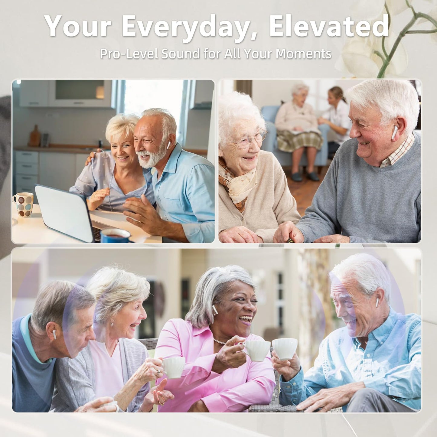 Acevion by maleous – Rechargeable OTC Hearing Aids for Seniors Fashionable | Pro-Level (Not Amplifier) | 24-Channel DSP, 90% Feedback Suppression | 100-Hr Battery | Japanese Design, Touch Control