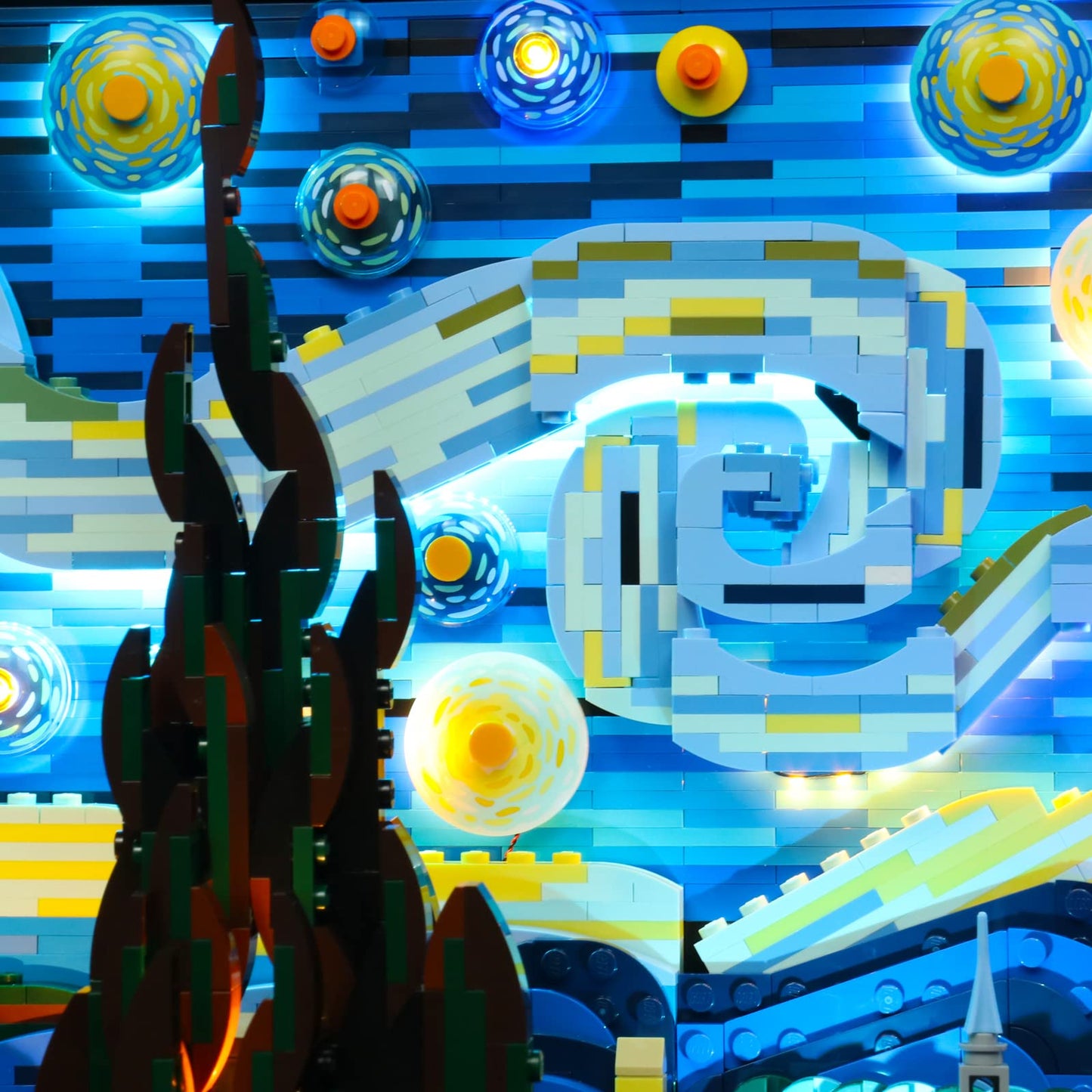 BRICKSHINING - LED lighting compatible with Lego Vincent Van Gogh - The Starry Night 21333, light kit compatible with Lego 21333, which gives light to the model, does not include the model set (RC)
