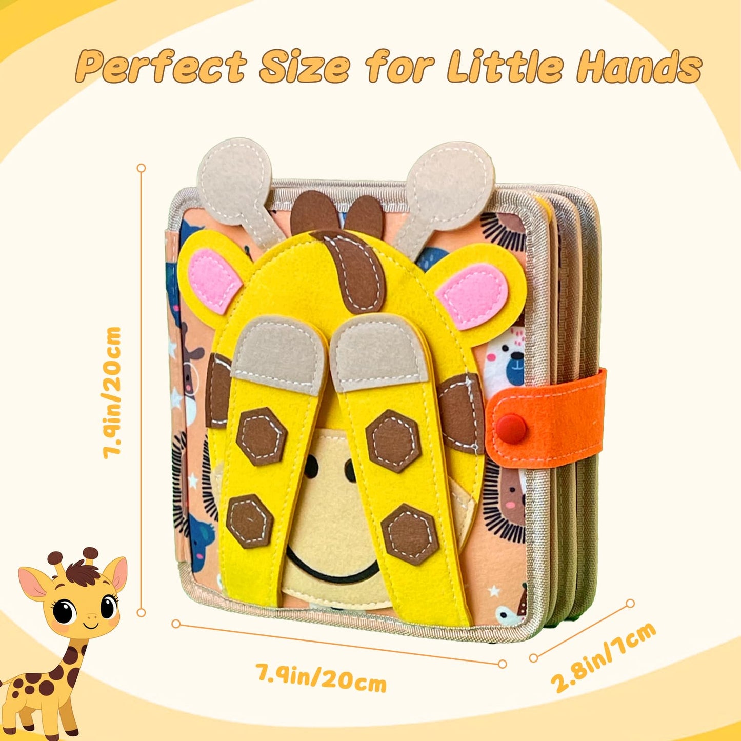 Cobelae Montessori Busy Book for Toddlers Ages 1-3, Felt Busy Board, Silent Book, Preschool Learning Activity Books for Babies, Travel Toys for Toddlers