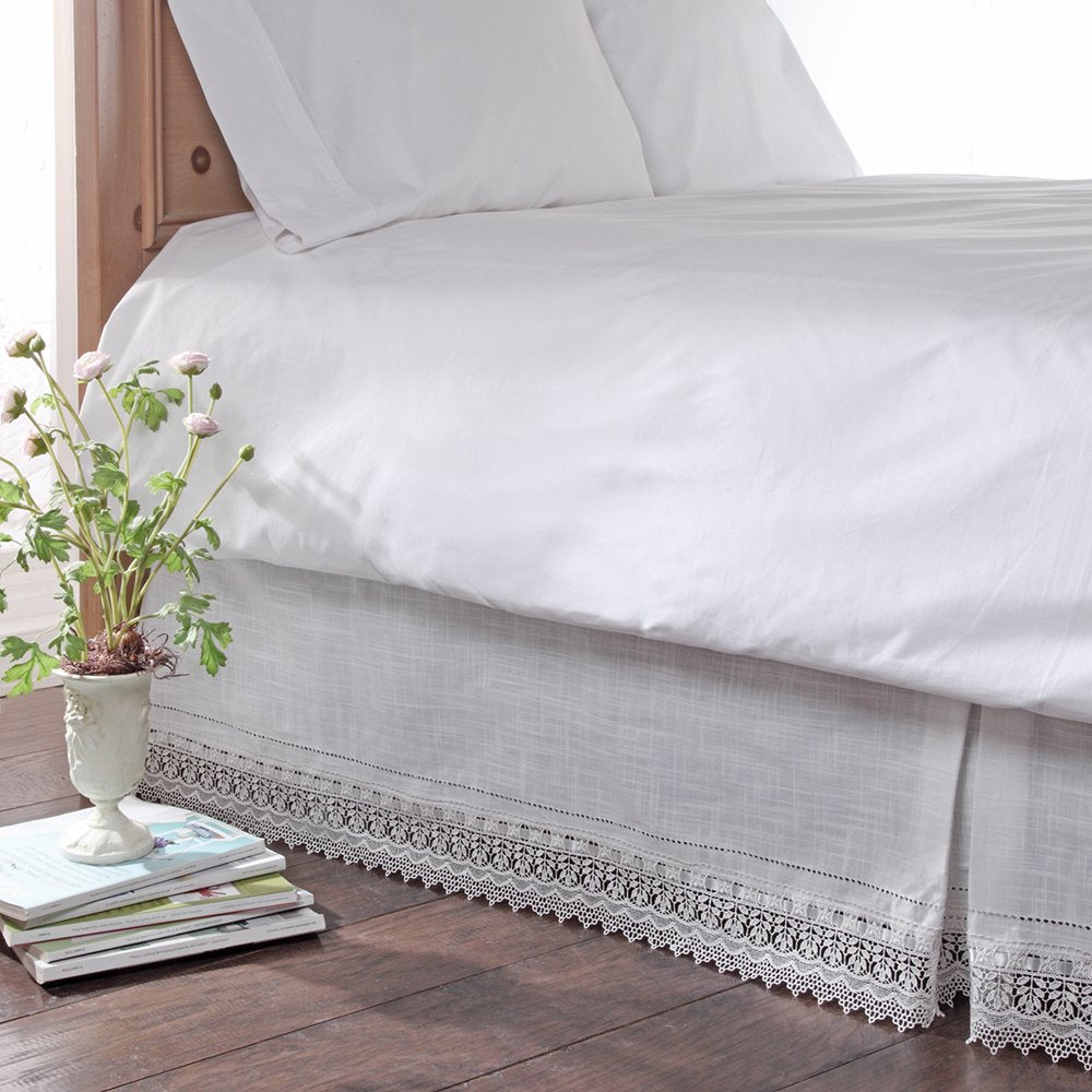 Renaissance Home Fashion Stylemaster Sophia Dust Ruffle/Bed Skirt, King, Ivory