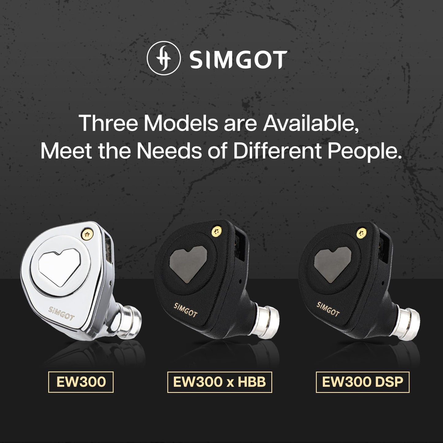 Linsoul SIMGOT EW300 1DD+1Planar+1PZT Hybrid Driver in Ear Monitor, Wired Earbuds IEM, Gaming Earbuds with Detachable Nozzles, Silver-Plated OFC IEM Cable for Audiophile Musician (Standard Edition)