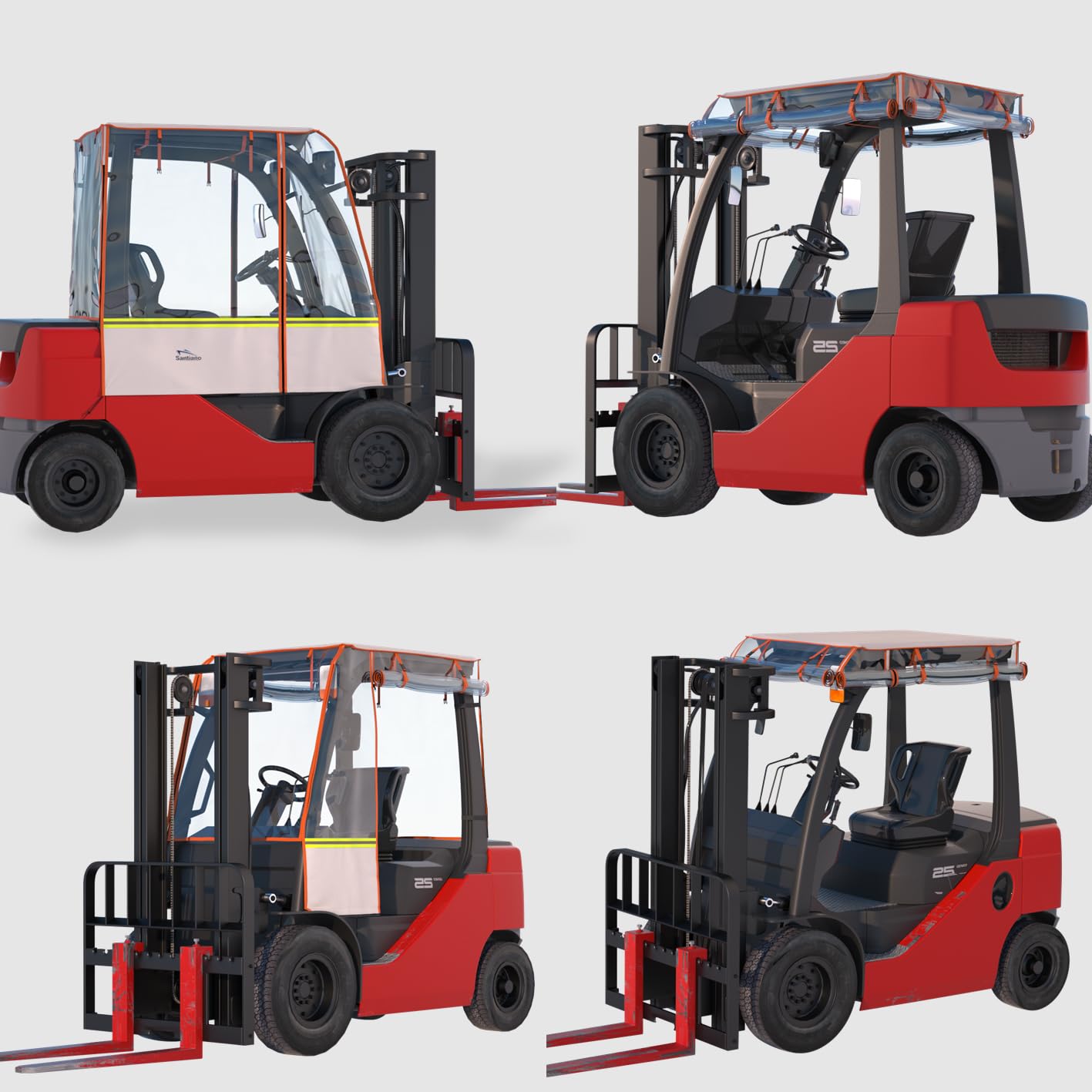 Santiano Forklift Cover,All-Weather Use, Multi-Functional, No Disassembly, Waterproof, Dustproof, Wind & Snow Protection,600D Oxford&EVA Eco-Friendly Material - Work Year-Round!Up to 6000 Lbs