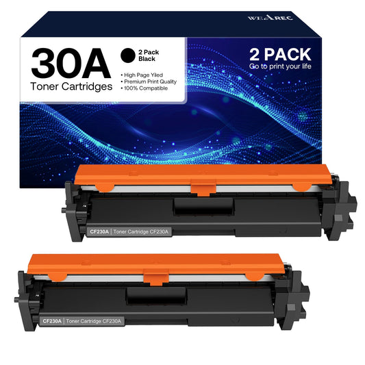 30A Toner Cartridge CF230A 2 Black Replacement for HP 30A CF230A 30X CF230X 30A CF230A Toner Cartridge Black Compatible for Pro MFP M227fdw M203dw M227fdn M203dn M227sdn M203d M227 M203 Series Printer