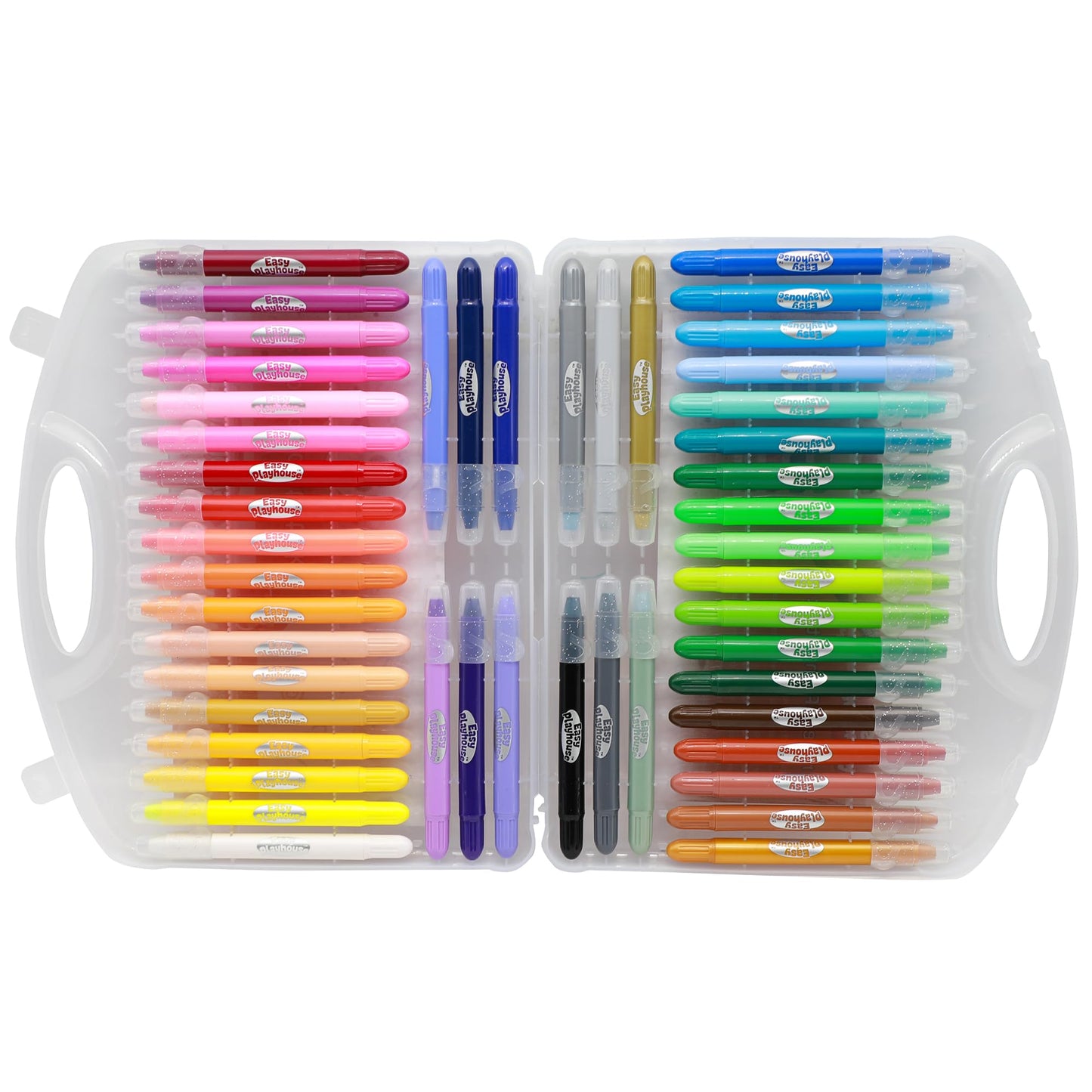 Shanghai Yiren Machinery Easy Playhouse: Tempera Paint Sticks - 48pk, Vibrant Color Set, Non-Toxic, No Mess, Washable, Water Soluble, Quick Drying, Art-Craft Supplies, Kids 3+