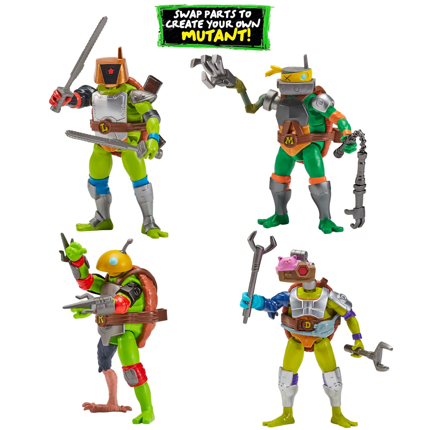 Teenage Mutant Ninja Turtles Mix N Match Armored Turtles 4pk