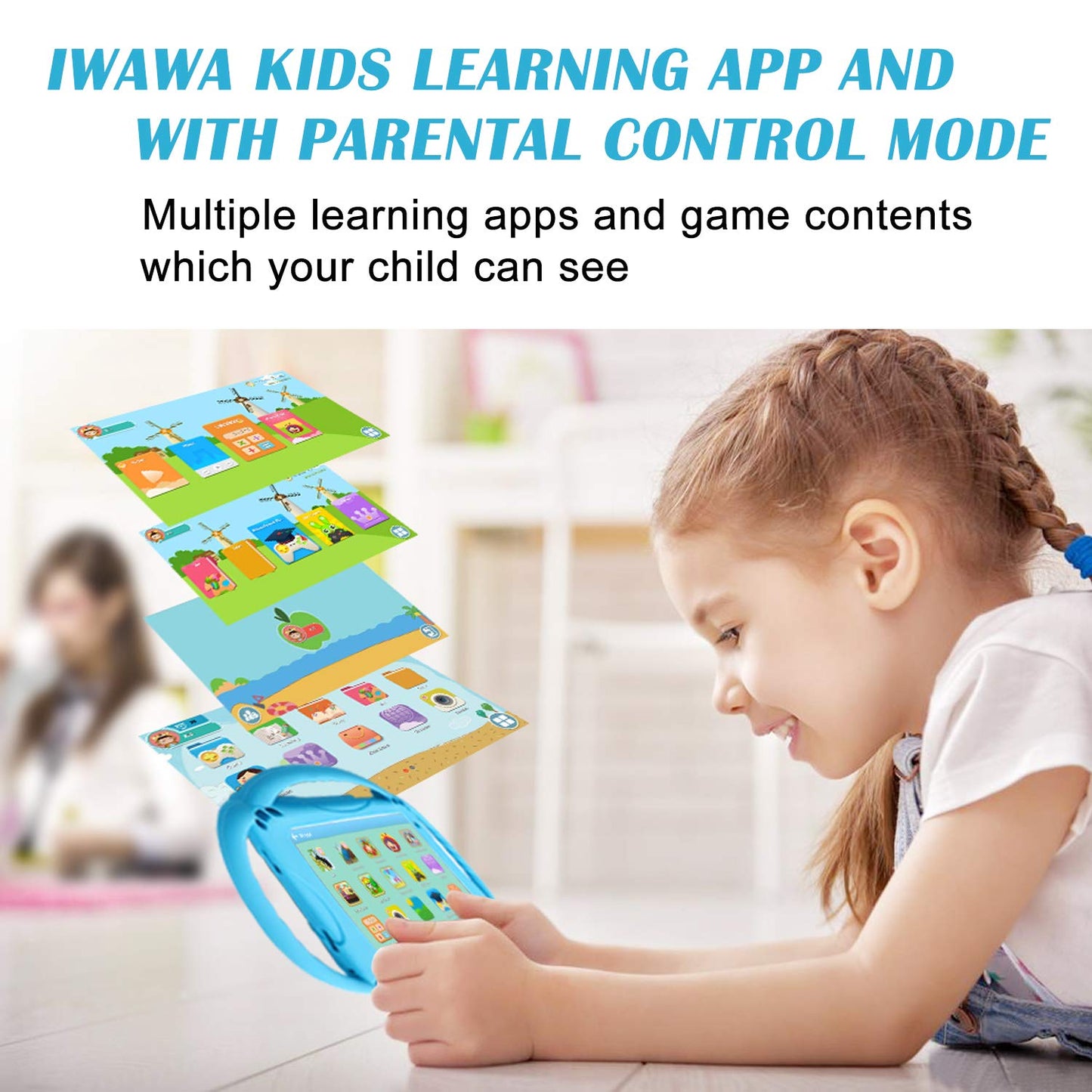 Kids Tablet 7inch Tablet for Kids Android Toddler Tablet 32GB Tablet for Toddlers APP Preinstalled & Parent Control Kids Learning Tablet Kid-Proof Case with Handle,Netflix YouTube
