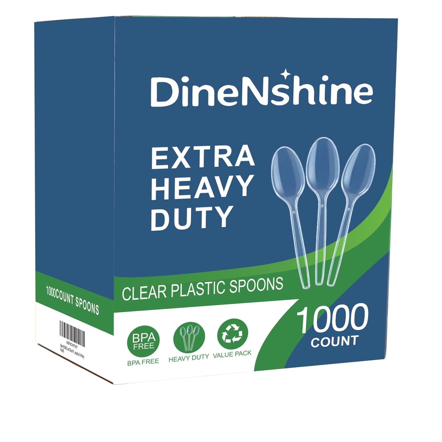1000 Count Clear Plastic Spoons Disposable, BPA-Free, Heat Resistant, Solid and Durable Disposable Spoons Heavy Duty Bulk, Premium Spoons plastic disposable for Party Supply