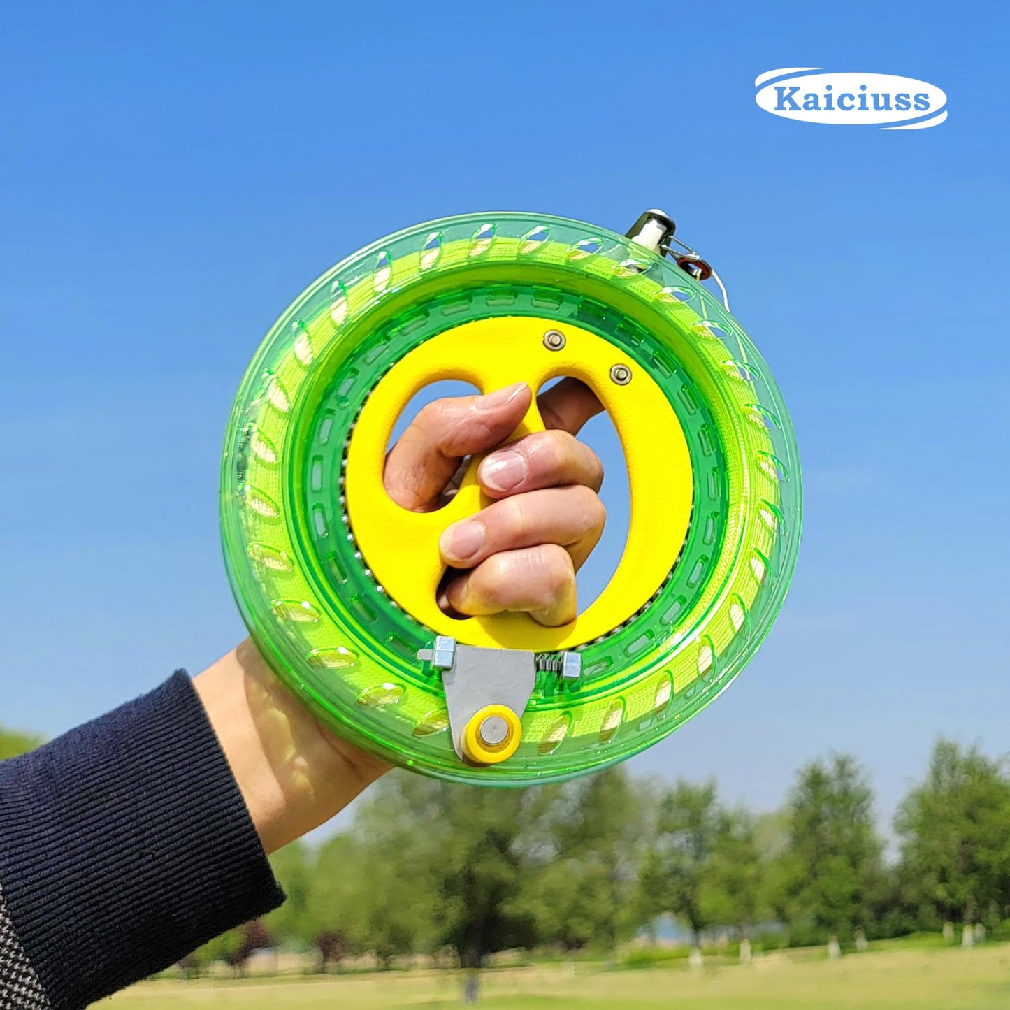 Kaiciuss Kite & Reel Winder Set, it Comes with Double Delta Kites and Double 7.1’’ Spools, Each Wheel Comes with Safety Lock and 650 FT Strong String