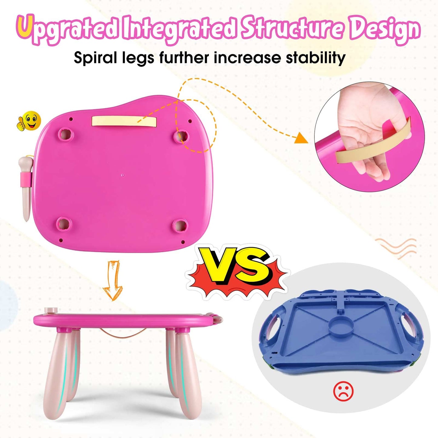 Smasiagon Toddler Toys Age 1-2 Year Old Boys Girls, Magnetic Drawing Pad Doodle Board Educational Learning Toys for 1 2 3 Year Old Boys Girls Gifts Birthday Christmas Gifts (Pink)
