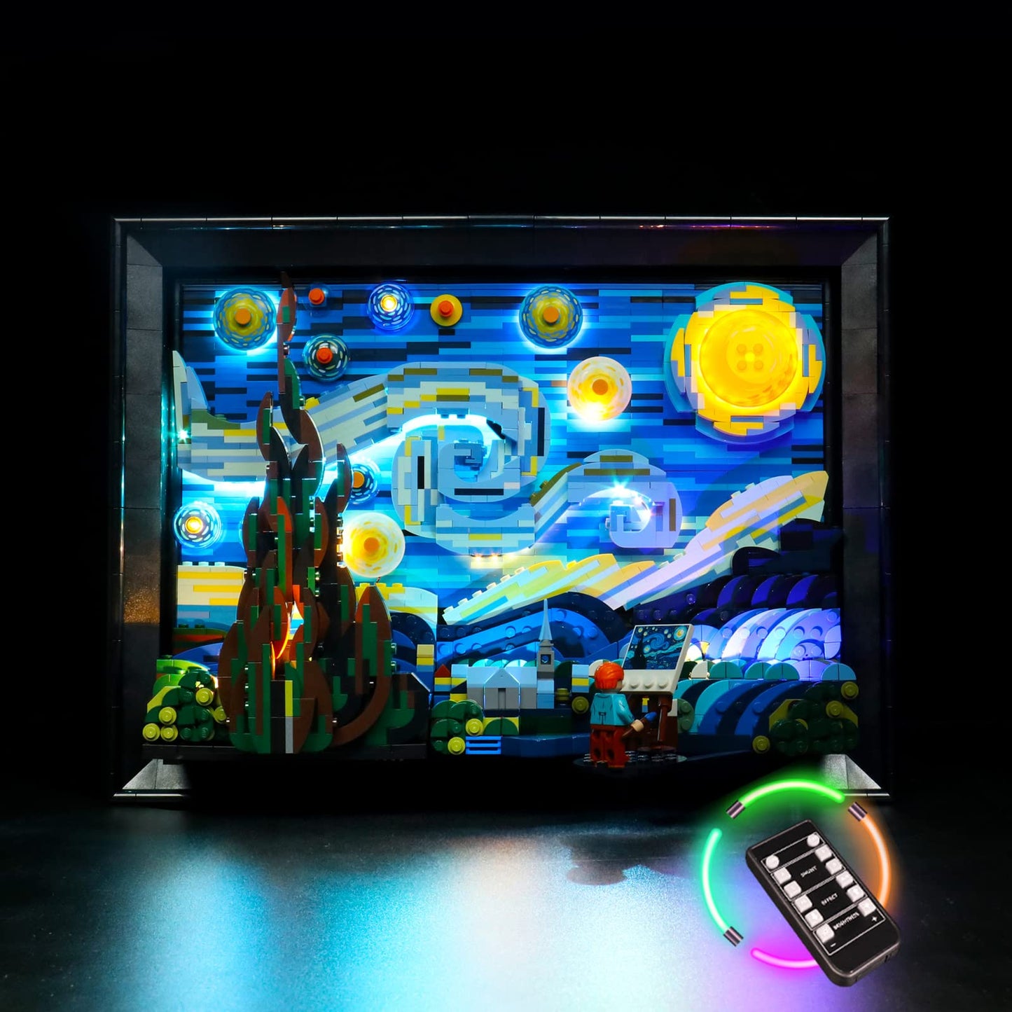 BRICKSHINING - LED lighting compatible with Lego Vincent Van Gogh - The Starry Night 21333, light kit compatible with Lego 21333, which gives light to the model, does not include the model set (RC)