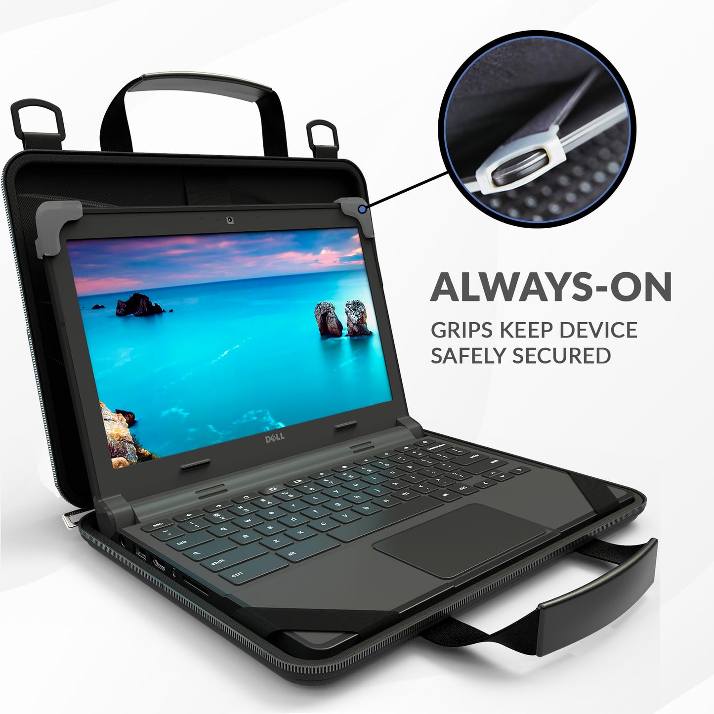 UZBL 13-14 inch Always on Pouch Work In Case For Chromebook and Laptops, Designed For Students, Classrooms, and Business