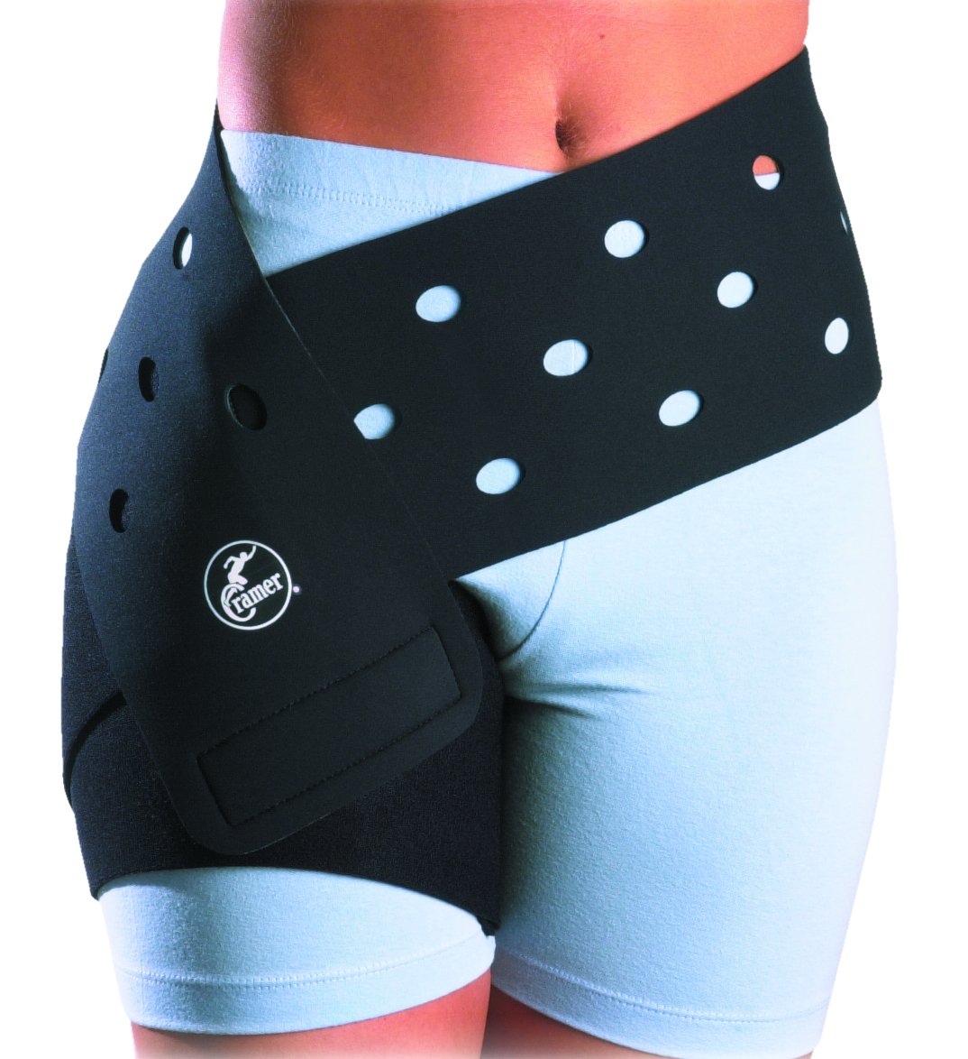 Cramer Groin Hip Spica Support For Groin Strain, Groin Sprain, Hip Replacement, Sporting & Hip Flexor Injuries, Sciatica Nerve Pain Relief, Adjustable Neoprene Compression Wrap, Injury Recovery, Black