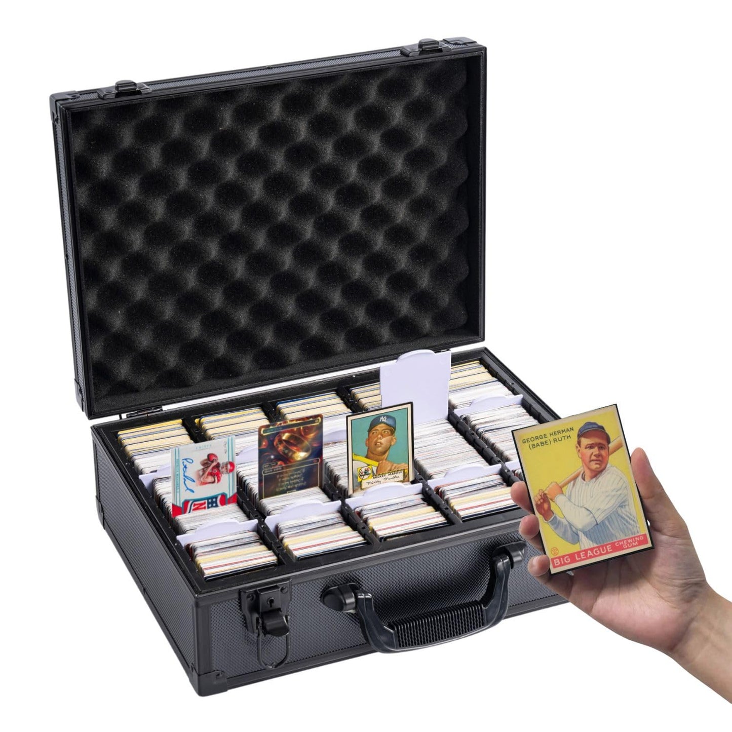 KUOOKING Premium Trading Card Storage Box Holds 3750 Cards with Adjustable Dividers and Durable Acid-Free Plastic, Ideal for MTG, TCG, Sports Cards