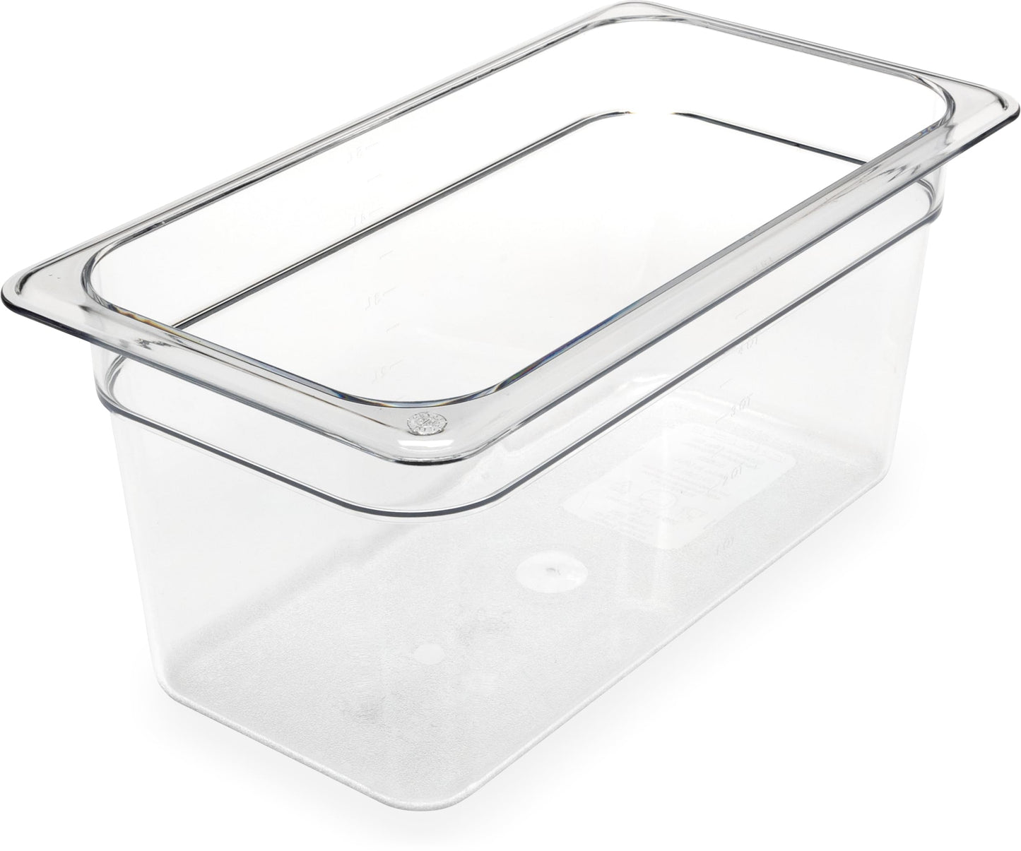 Carlisle FoodService Products Storplus Food Storage Container Food Pan, Chafing Pan for Catering, Buffets, Restaurants, Polycarbonate (Pc), 1/3 Size 6 Inches Deep, Clear, (Pack of 6)