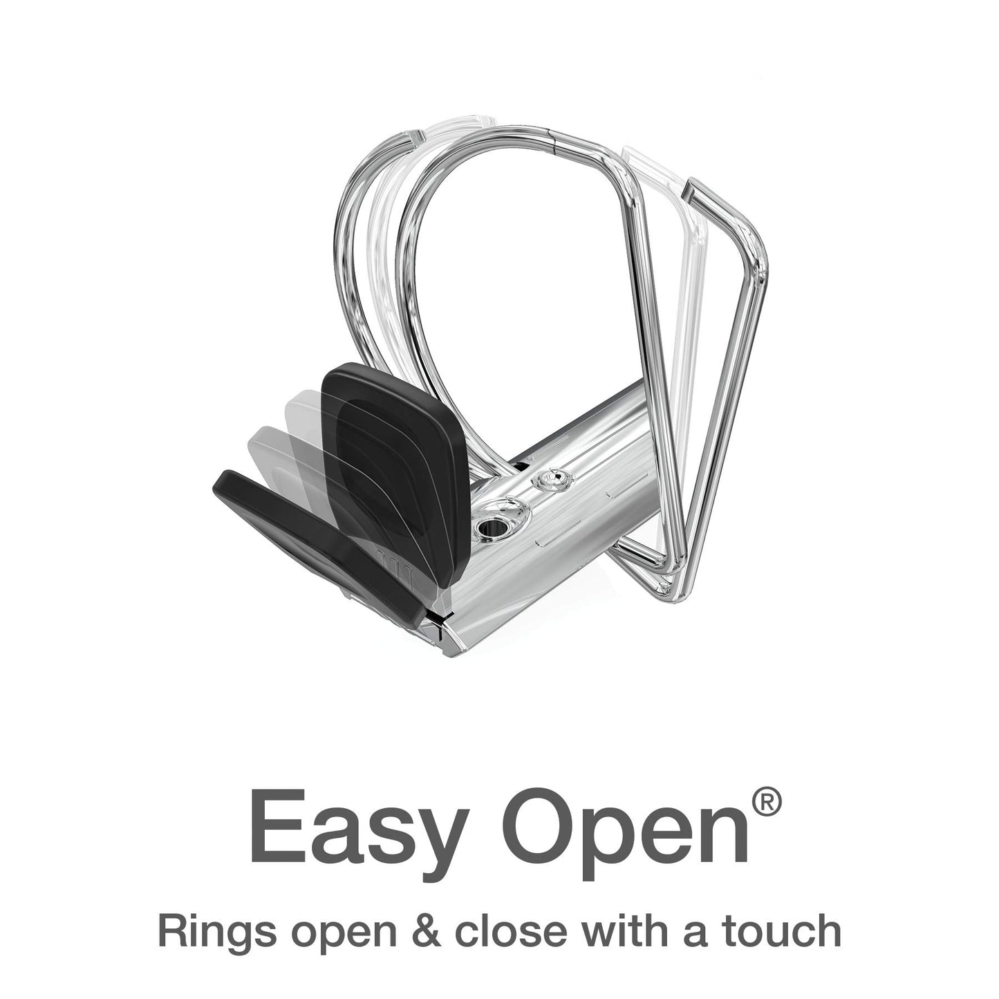 Oxford 3 Ring Binders, Binders for School and Office, 3 Inch ONE-Touch Easy Open D Rings, 3-Sided View Binder Covers, Xtralife Hinge, Non-Stick, PVC-Free, White, 650-Sheet Capacity, 4 Pack (79915)