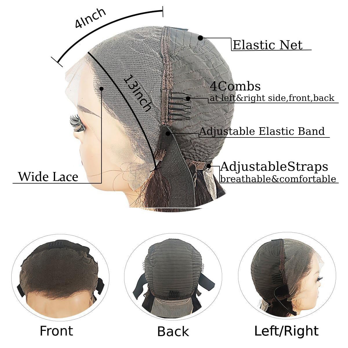 SENSAIRUITE Body Wave Lace Front Wigs Human Hair Wide Lace 180 Density Human Hair Wigs 13x4 Human Hair Lace Front Wigs Pre Plucked With Baby Hair 20 Inches Natural Color