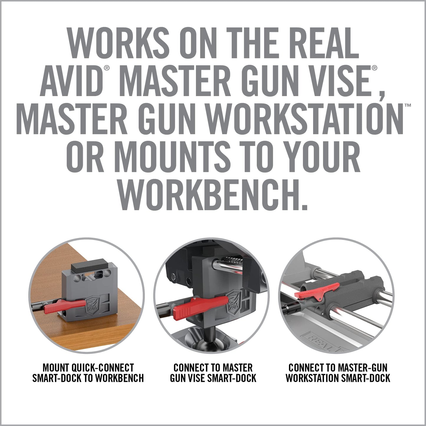 Real Avid Smart-Assist Accessory System | Includes 180 Lumen Work Light, 5-Inch Magnifying Glass and Cell Phone Holder