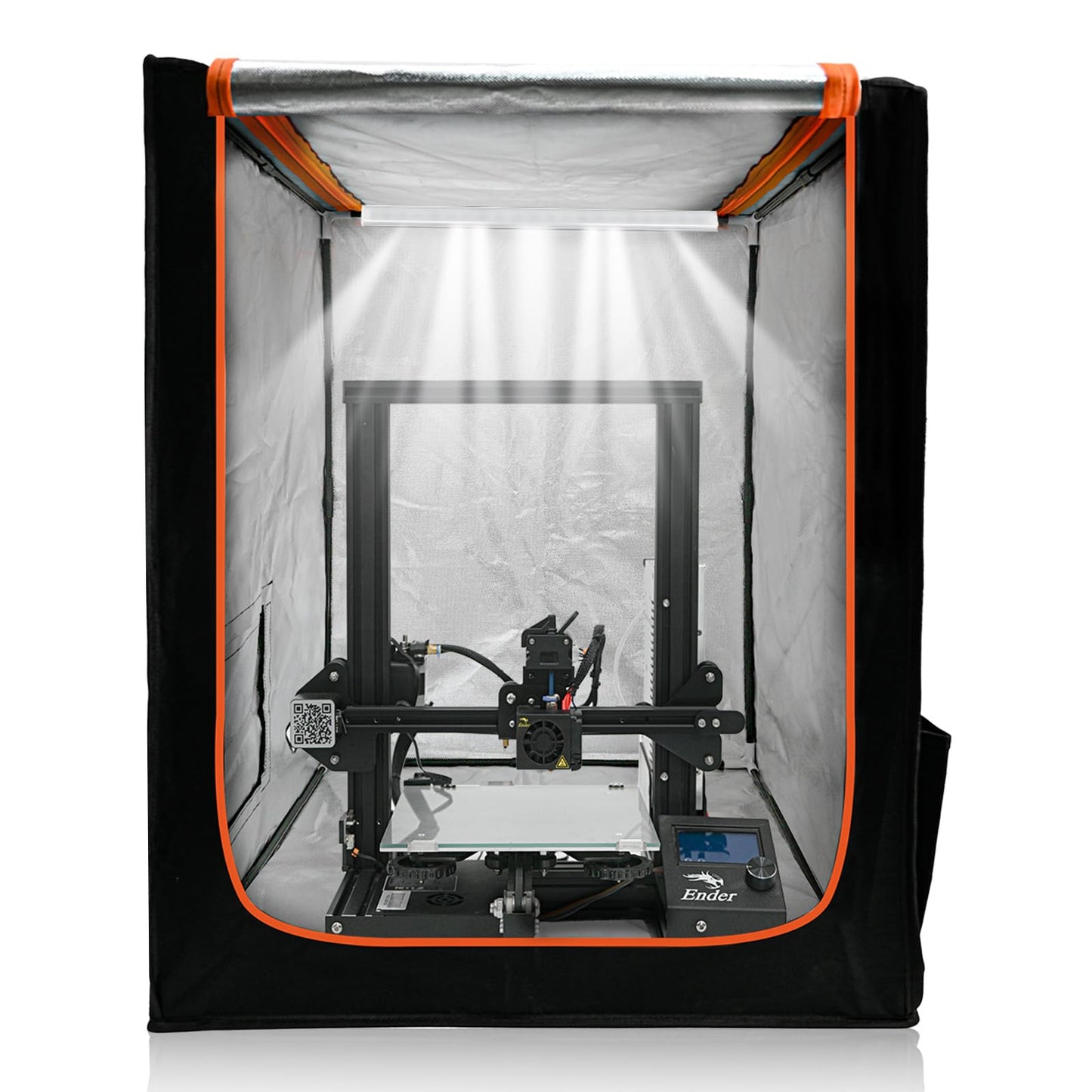 3D Printer Enclosure with LED Light, Fireproof Dustproof Tent Constant Temperature Protective Cover for Ender3 Max Neo/Ender3 S1 Plus/Ender 5/ Pro/Plus/Neptune 4 Plus/CR-10/10S PRO10 Mini/CR-X, Large