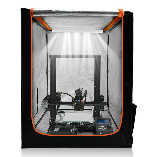 3D Printer Enclosure with LED Light, Fireproof Dustproof Tent Constant Temperature Protective Cover for Ender3 Max Neo/Ender3 S1 Plus/Ender 5/ Pro/Plus/Neptune 4 Plus/CR-10/10S PRO10 Mini/CR-X, Large