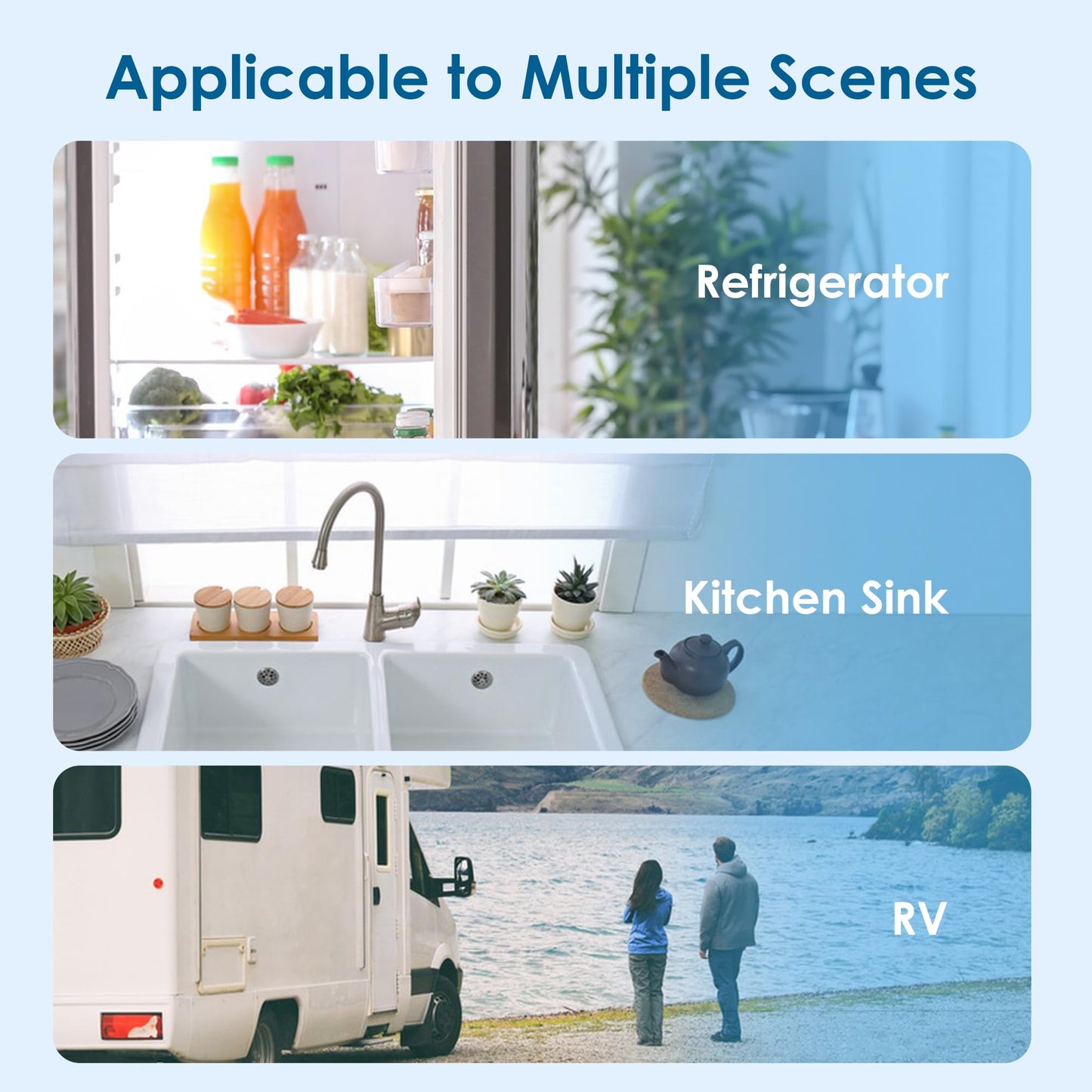 Waterdrop 3US-MAX-F01 Maximum Under Sink Water Filter, Replacement for Advanced 3US-PF01, 3US-MAX-F01, 3US-PS01, 3US-MAX-S01, Manitowoc K-00337, K-00338, NSF/ANSI 42 Certified, Pack of 3
