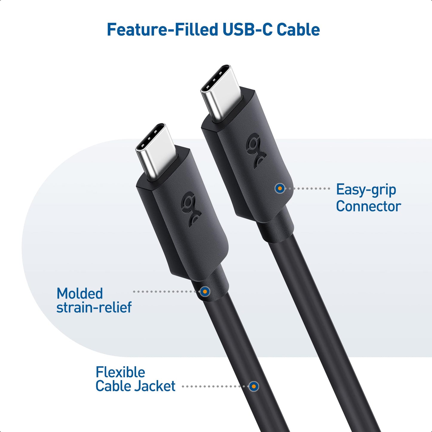Cable Matters 2-Pack 20Gbps USB C to USB C Monitor Cable - 6ft / 1.8m, Supports Up to [8K@30Hz / 4K@120Hz Video, 240W Charging, 20Gbps Data Transfer], USBC Video Cable with USB 3.2 Gen 2