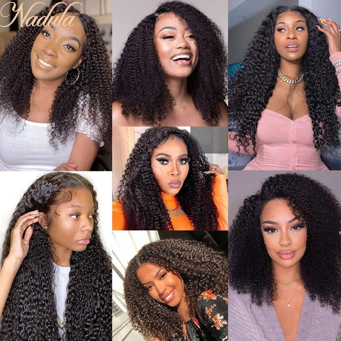 Nadula V Part Kinky Curly Wigs Human Hair No Leave Out Upgraded U Part Wigs for Women Affordable 4C Afro Curly Vpart Wigs Clip in Half Wig Beginner Friendly 150% Density Natural Color 20inch