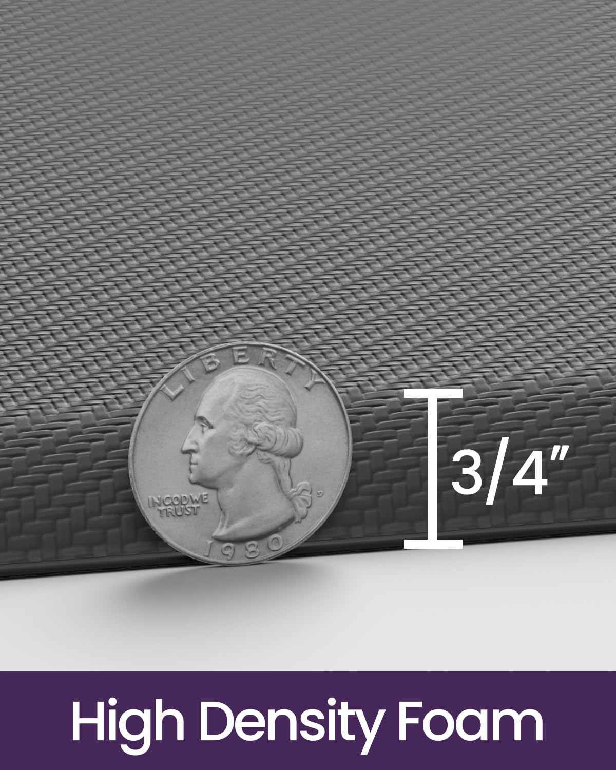 DEXI Kitchen Mat Cushioned Anti Fatigue, Non Slip Waterproof Comfort Standing Floor Rug for Kitchen, Office, Sink, Laundry, 70x20, Grey