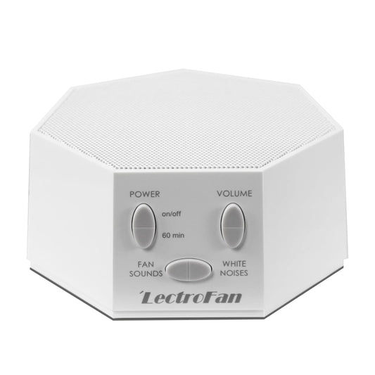 Adaptive Sound Technologies LectroFan Classic White Noise Machine - Global Power Edition with Adaptors for US, UK & EU - 20 Non-Looping Fan & White Noise Variations - White