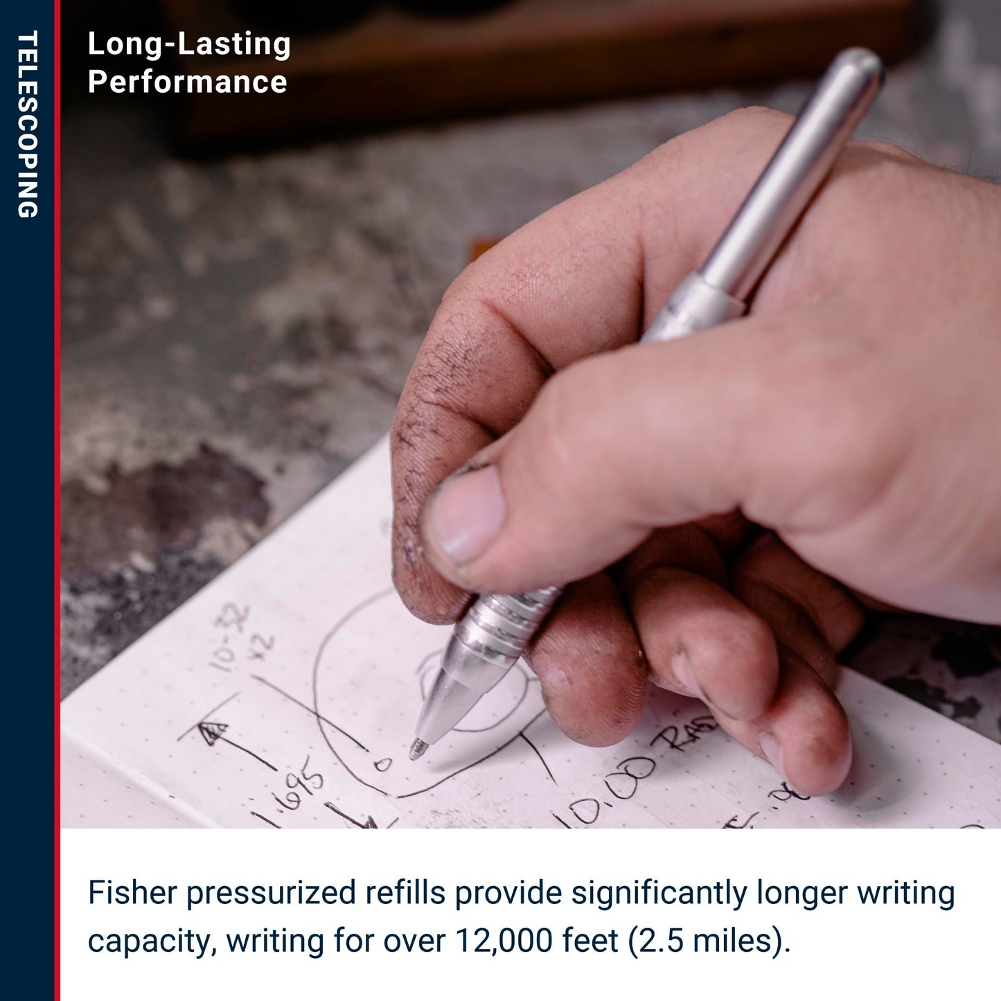 Fisher Space Pen Telescoping Pen, Pressurized Ballpoint Pen, Compact Size, Writes Upside Down and in Extreme Temperatures, Smooth Black Ink, Medium Point, Gift Box
