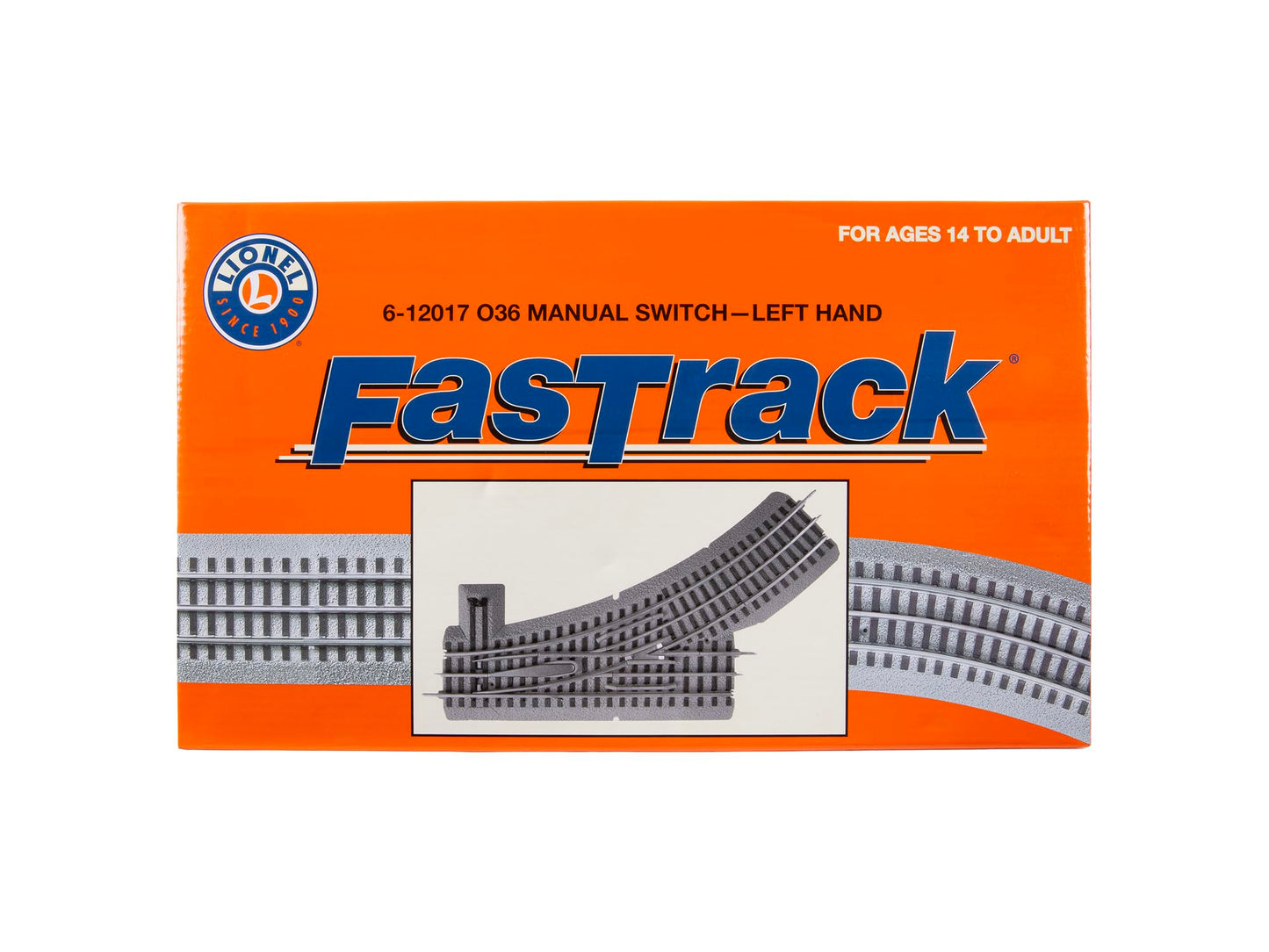 Lionel FasTrack 036 Manual Switch, Electric O Gauge, Left Hand, for 14 years old and up