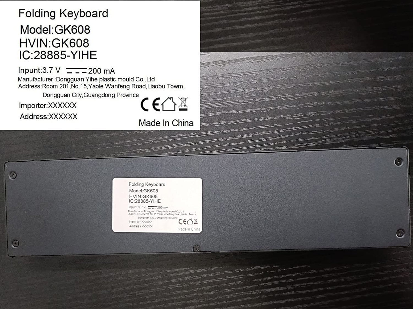 Geyes Bluetooth Keyboard Foldable, Portable Folding Wireless Keyboard with Portable Pocket Size, Aluminum Alloy Housing for iPhone,iPad, Tablet,Laptops and Smartphones (Black)
