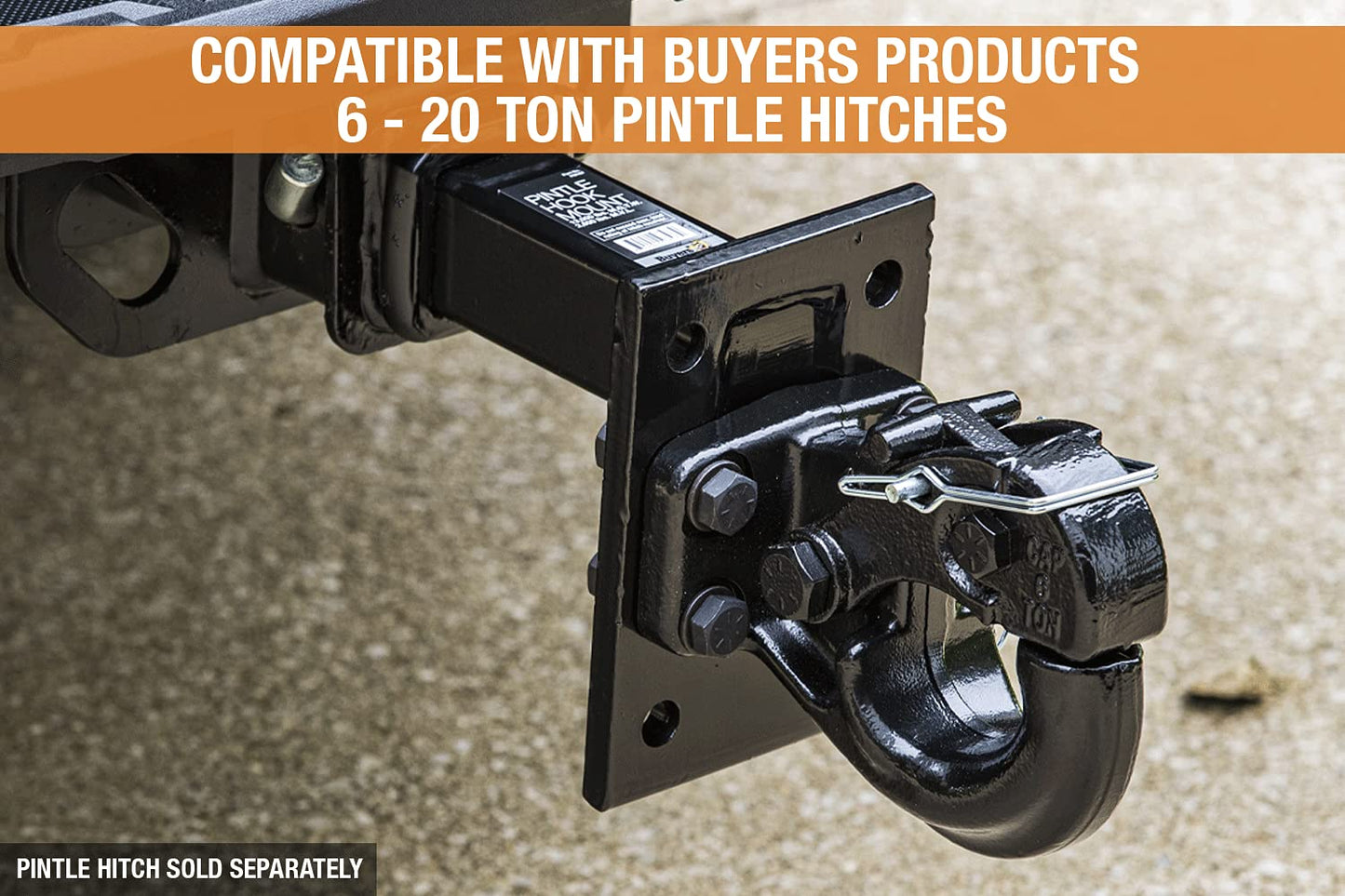 Buyers Products PM107 Pintle Hook Mount, 3 Position Adjustable Trailer Hitch Receiver for 2 Inch Trucks, 13,000 lb MGTW, Heavy-Duty Tow Hitch, 2,600 MVL Rated