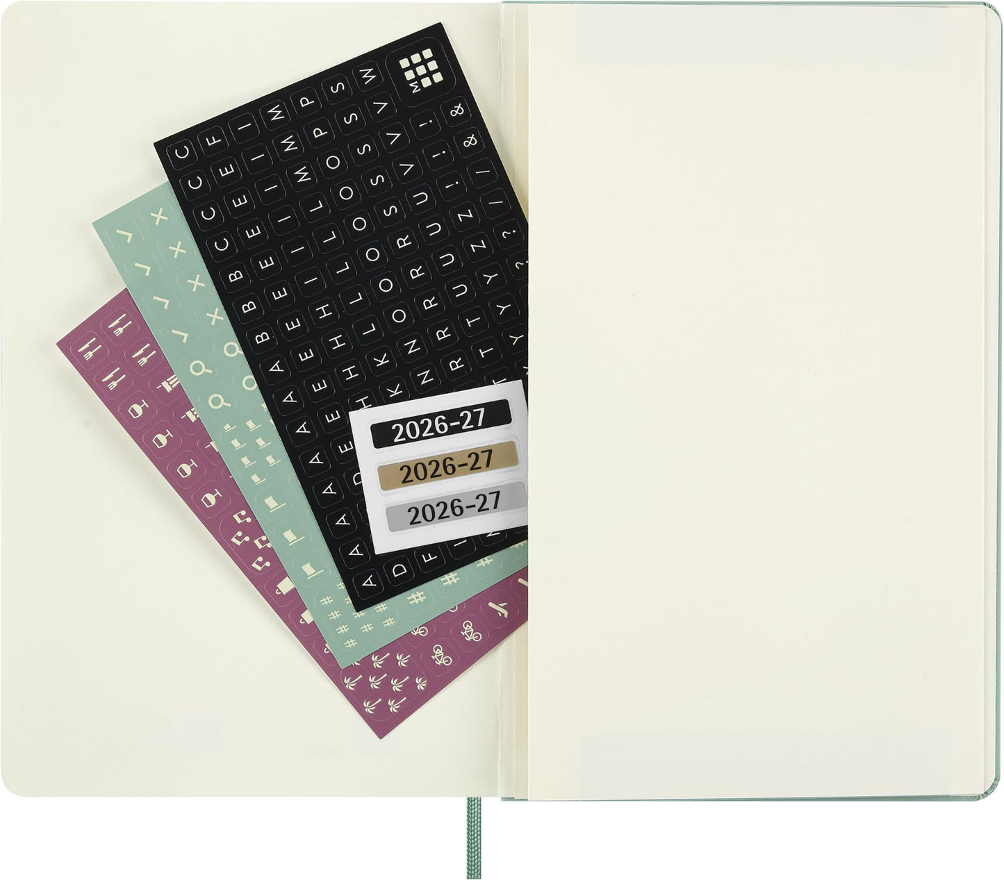 Moleskine Classic 18 Month 2026-2027 Weekly Planner, Hard Cover, Large (5" x 8.25"), Sage Green, 208 pages