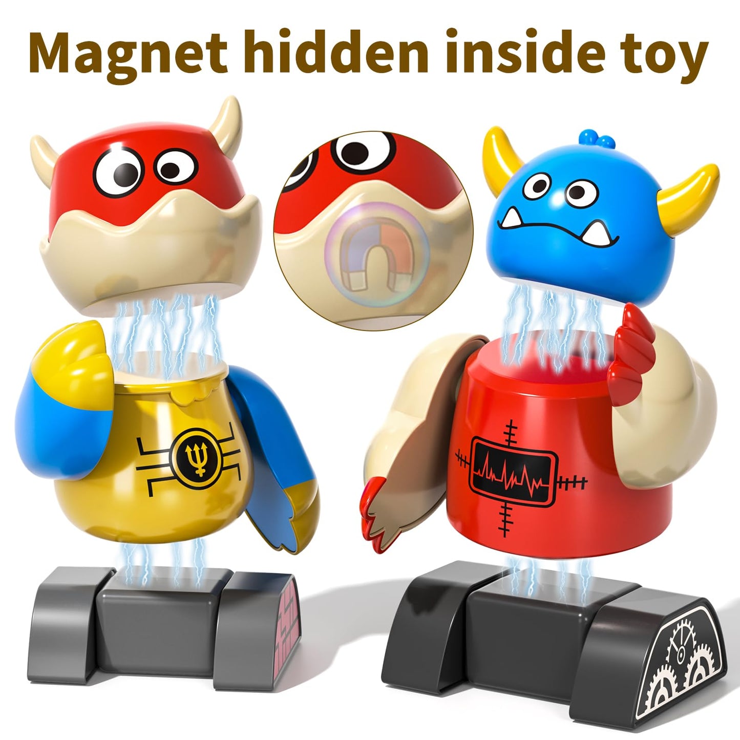 BLmukce Magnetic Robot Toy for Kids 3-5, 35 PCS STEM Educational Playset with Storage Box, DIY Stacking Monster Robots, Toddler Creative Building Toys Gift for Boys Girls (Christmas Birthday)
