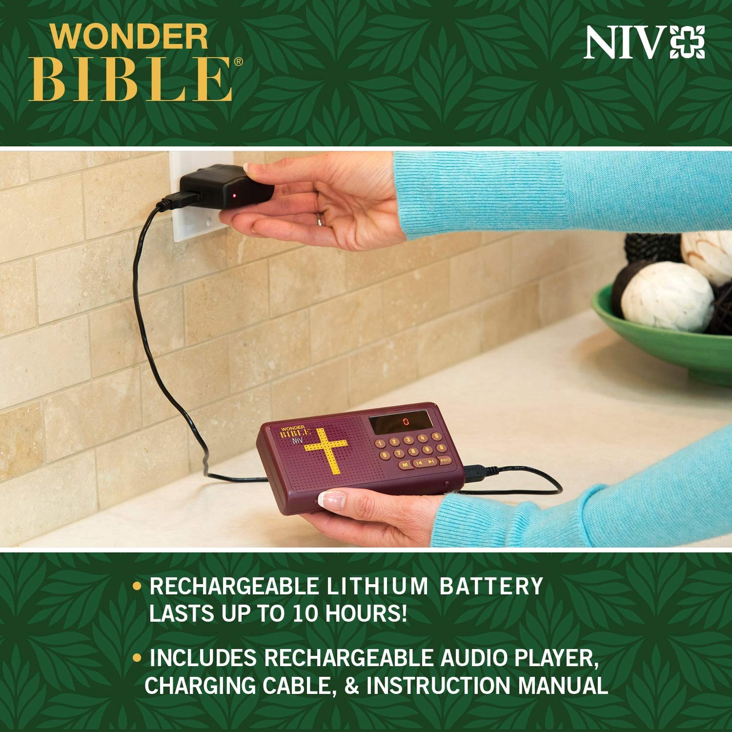 Wonder Bible NIV- The Audio Bible Player That You Can Listen to in English, New International Version, New & Old Testament as Seen On TV