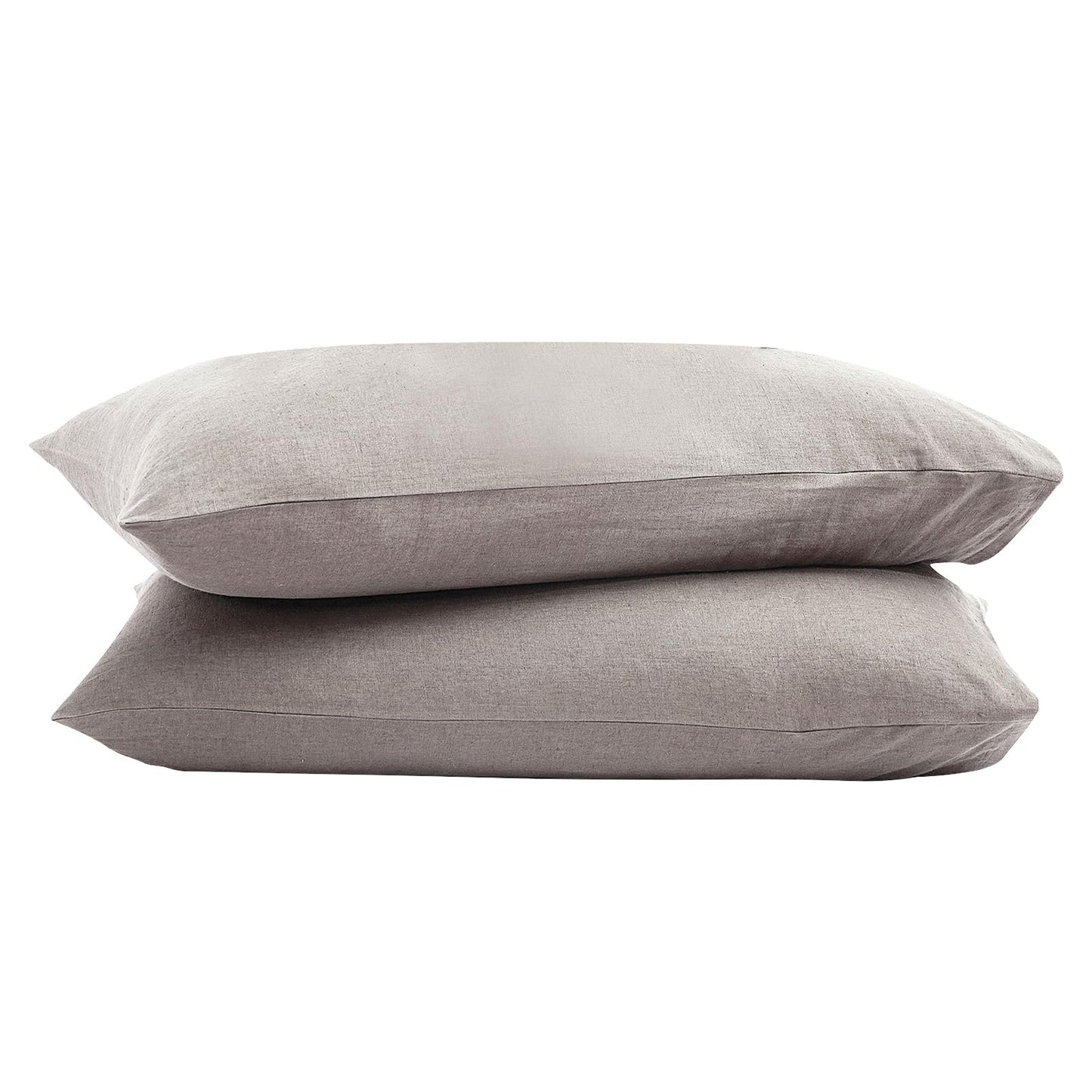 100% French Linen Pillowcase Set of 2, Breathable Envelope Closure Soft Linen Pillow Cover,Soft Luxury Hotel & Home Use, Gift