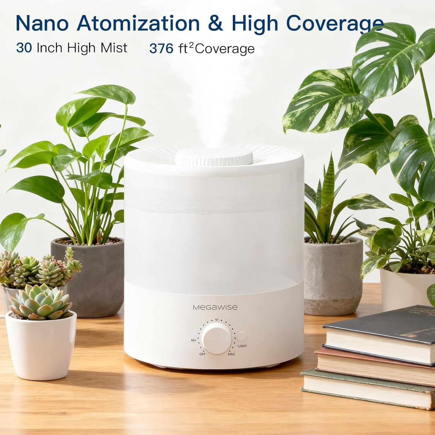 H1-XIT 2 Pack of 2L Cool Mist Humidifier, Top Refill, Nano Fine Mist Out Put, No Leakage for baby, bedroom, living room