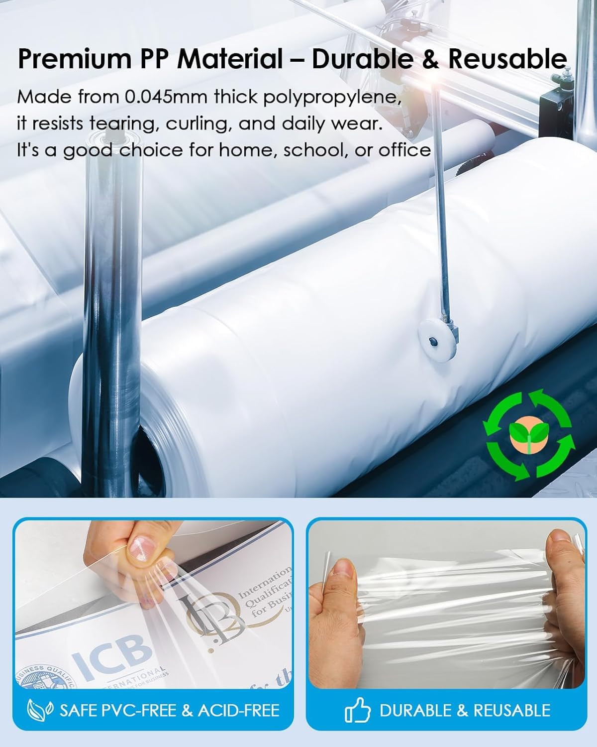 KTRIO Sheet Protectors 8.5 x 11 Inch, Clear Top Loading Page Protectors for 3 Ring Binder, Polypropylene Plastic Sleeves, Letter Size Document Protectors, Office & Home, 1000 Pack