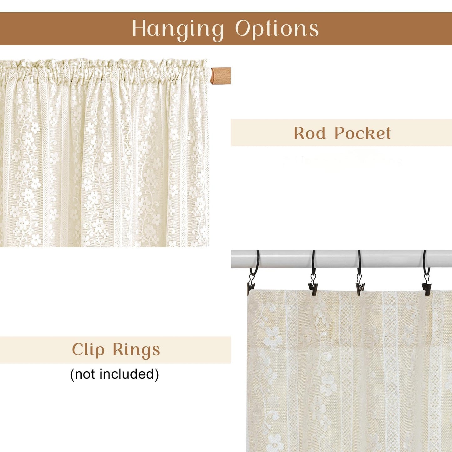 ASPMIZ Linen Curtains for Bedroom, Double Layered Boho Curtain for Living Room Farmhouse Curtain 84 Inch Length 2 Panels Set, Rustic Curtains & Drapes Rod Pocket with Tiebacks, 52 x 84 Inch, Beige