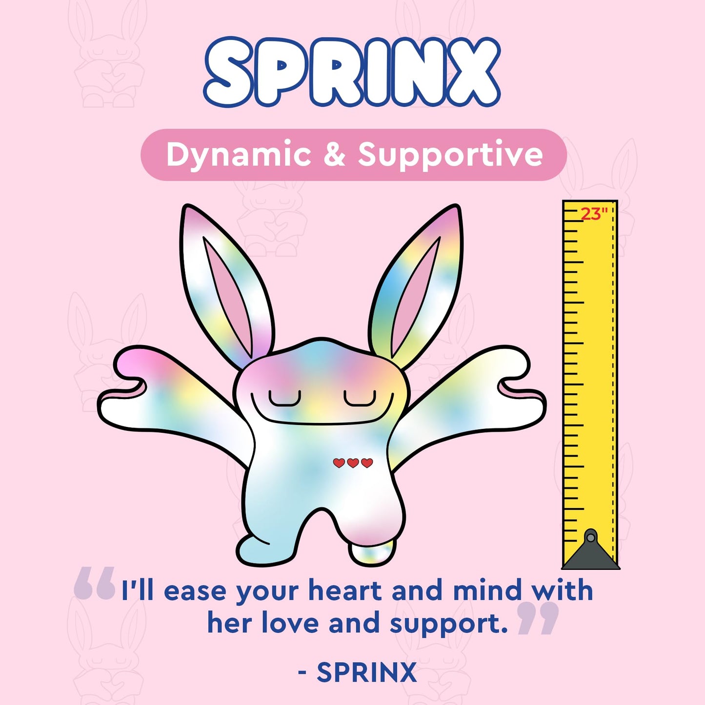Bumpas Sprinx Weighted Plush Toy Machine Washable Calming Hug Age 3+