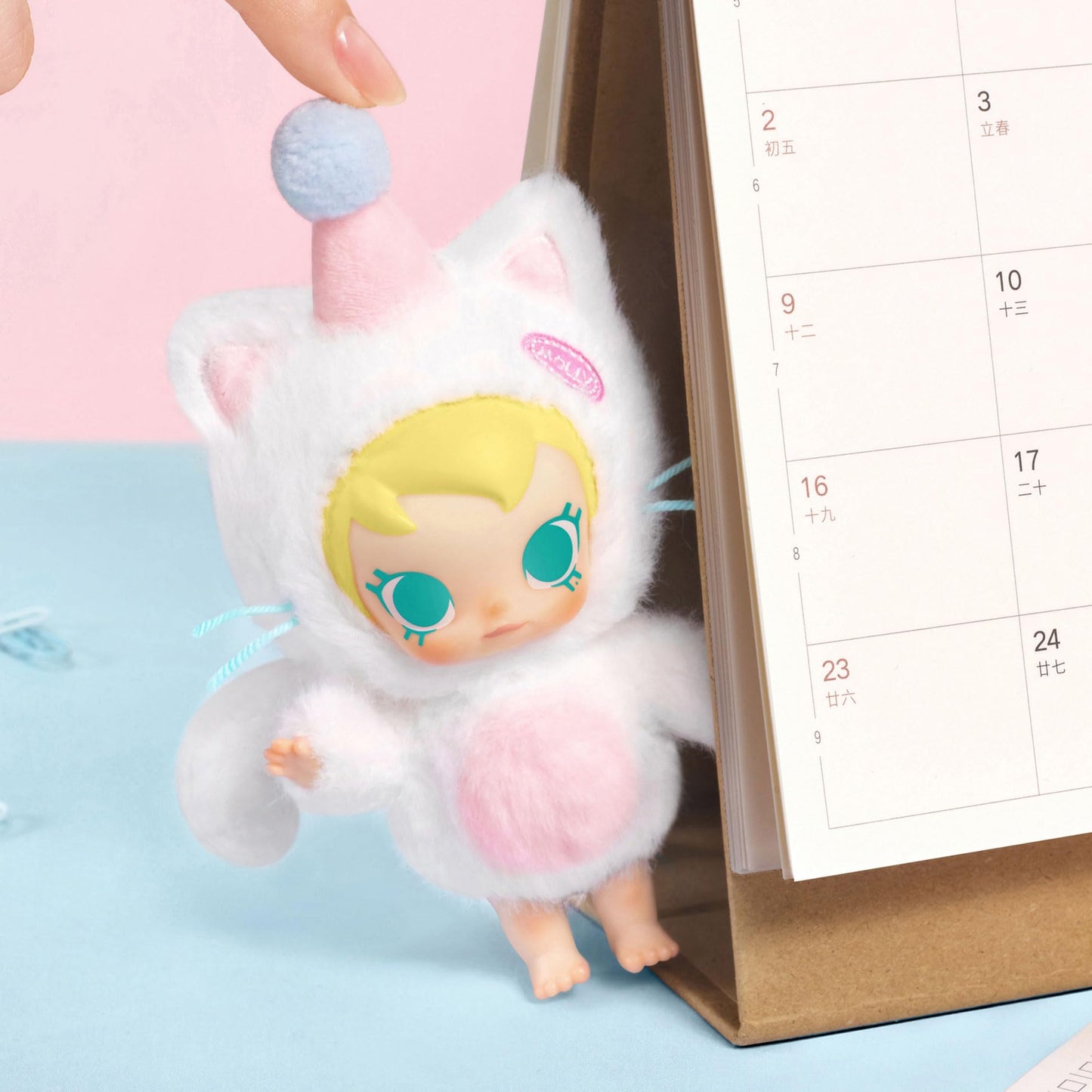 POP MART Baby Molly Pocket Friends Series-Vinyl Plush Pendant Blind Box Figures, Random Design Action Figures Collectible Toys Home Decorations, Single Box