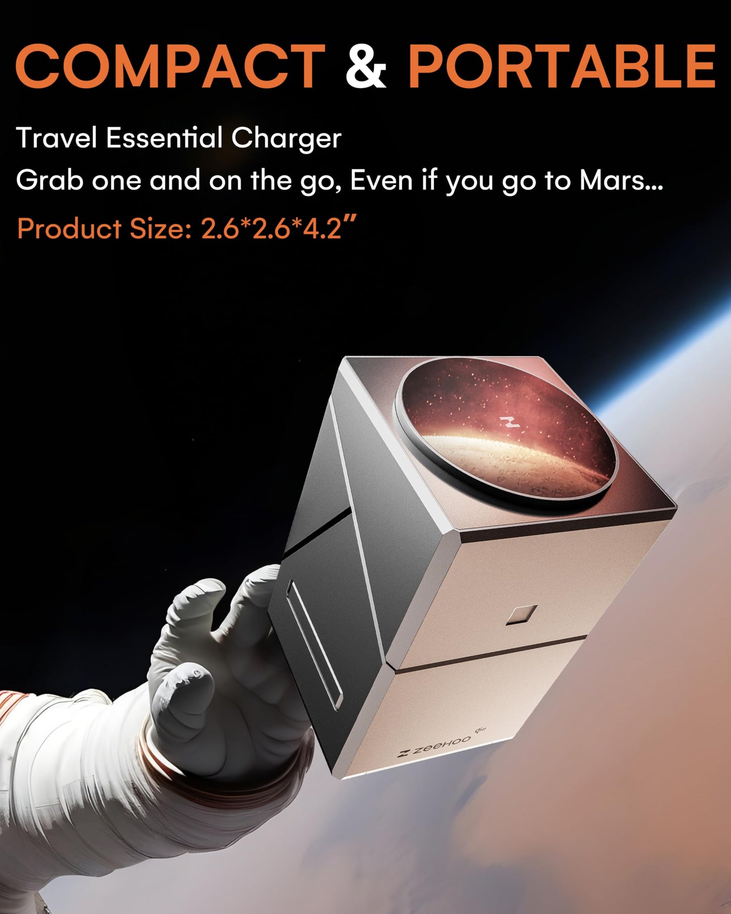 ZEEHOO 3 in 1 Charging Station for Apple, iPhone Mag-Safe Charger, Qi2 Certified, Rotating Wireless Charger Stand for iPhone 17,16,15,14,13,12 Series, Apple Watch, AirPods (USB-C Charger Included)