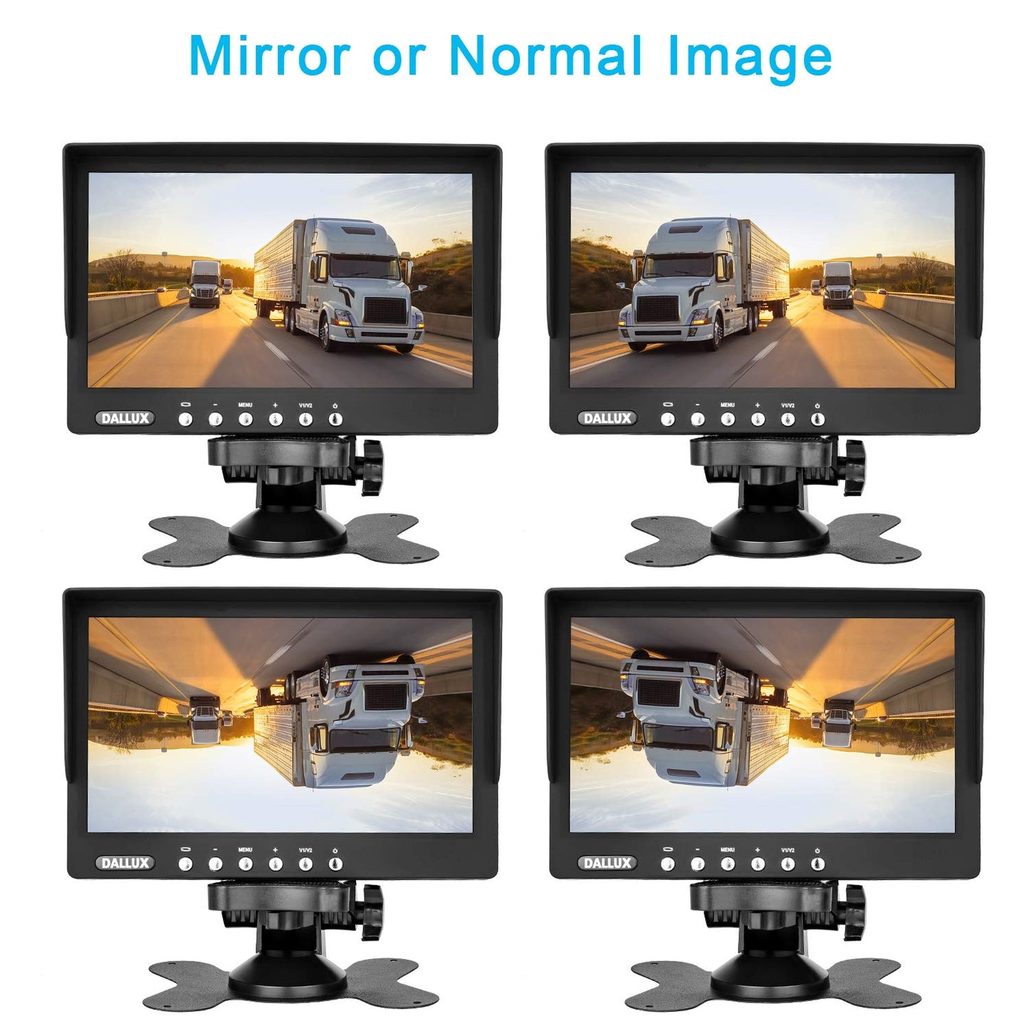 Truck Backup Camera Monitor kit,Heavyduty Vehicle Waterproof Night Vision Wide Angle Rearview Cab Cam+7 inch Screen+66ft Extension Cable for Bus/Van/Fifth Wheel/Trailer/RV/Camper/Pickup/(12V-24V)