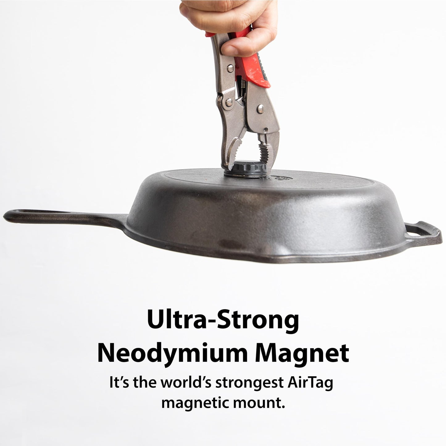 TagVault™ AirTag Magnetic Case (4 Pack) - The First Waterproof AirTag Magnet Holder | Ultra-Strong Oversized Neodymium Magnet, Discreet, Easy Screw-On Design | Elevation Lab