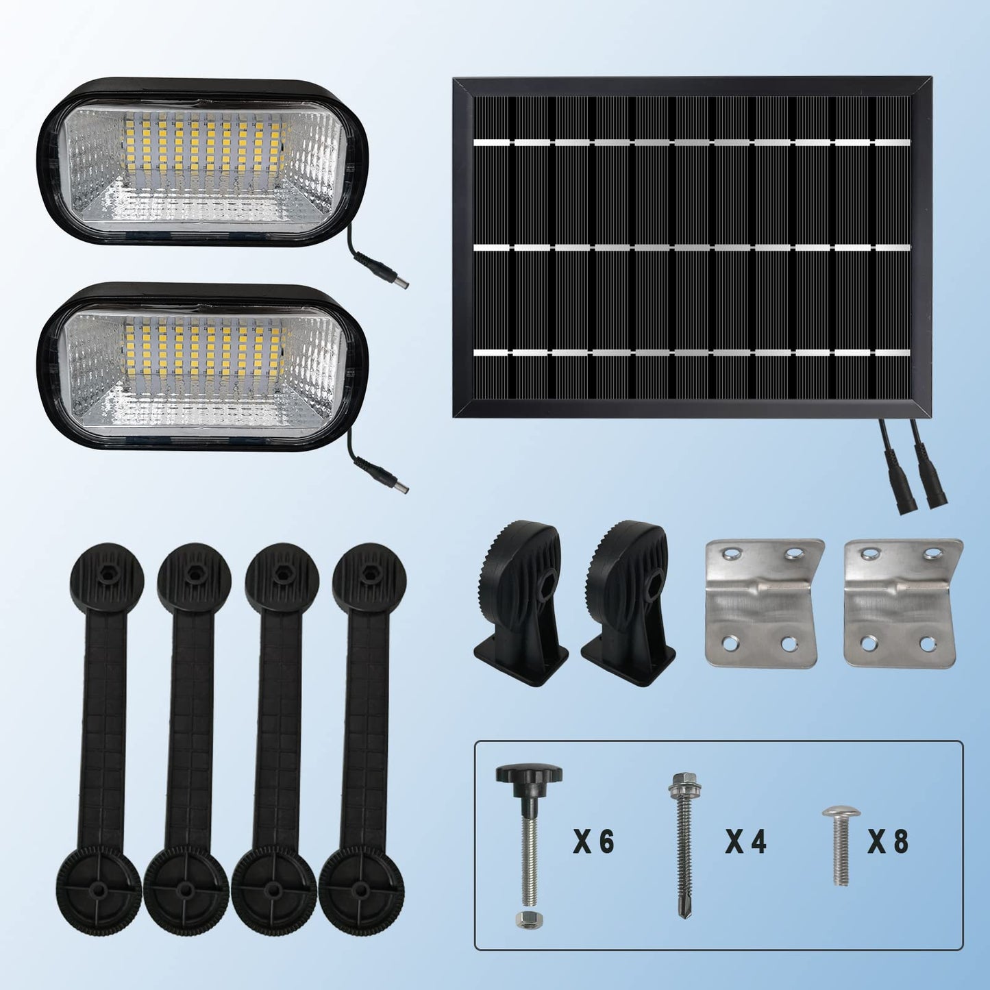 Solar billboard light, 120LED Outdoor Lights for Sign, Wireless Dual Sign Lighting for commercial Billboard, Shops, HOA, Real Estate