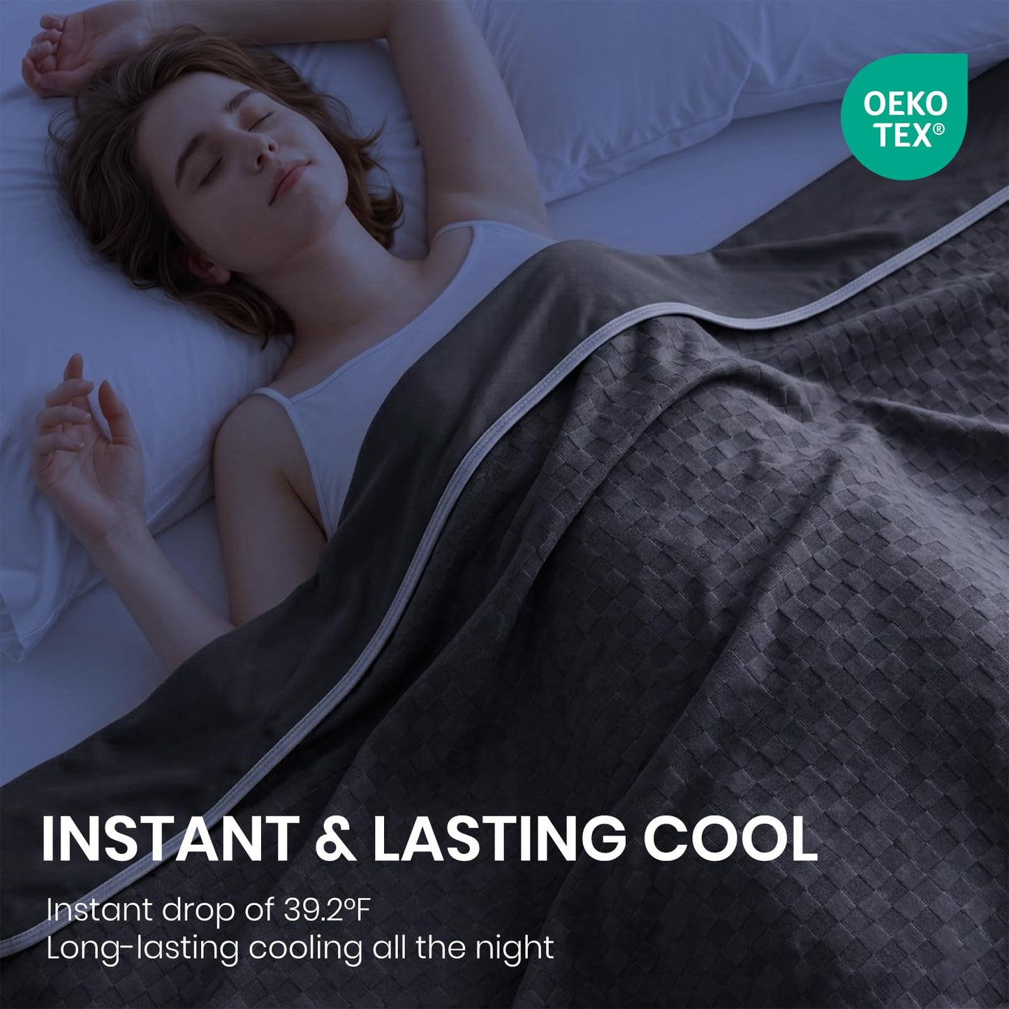 Topcee Cooling Blanket King Size- 100"x90" Summer Cooling Blanket for Hot Sleepers Arc-Chill Q-Max >0.45 Cool Fiber for Night Sweats, Soft Lightweight Sofa Blankets for Kid Adults
