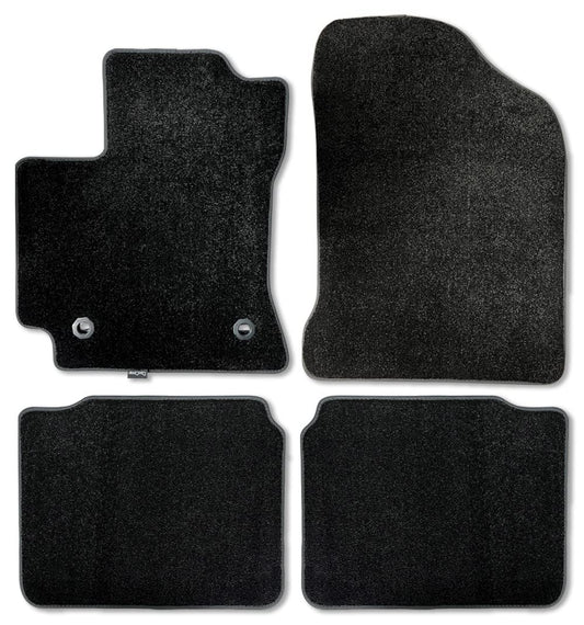 CarsCover Custom Fit 2014-2019 Toyota Corolla Front and Rear Carpet Car Floor Mats Heavy Cushion Ultramax Asphalt Black