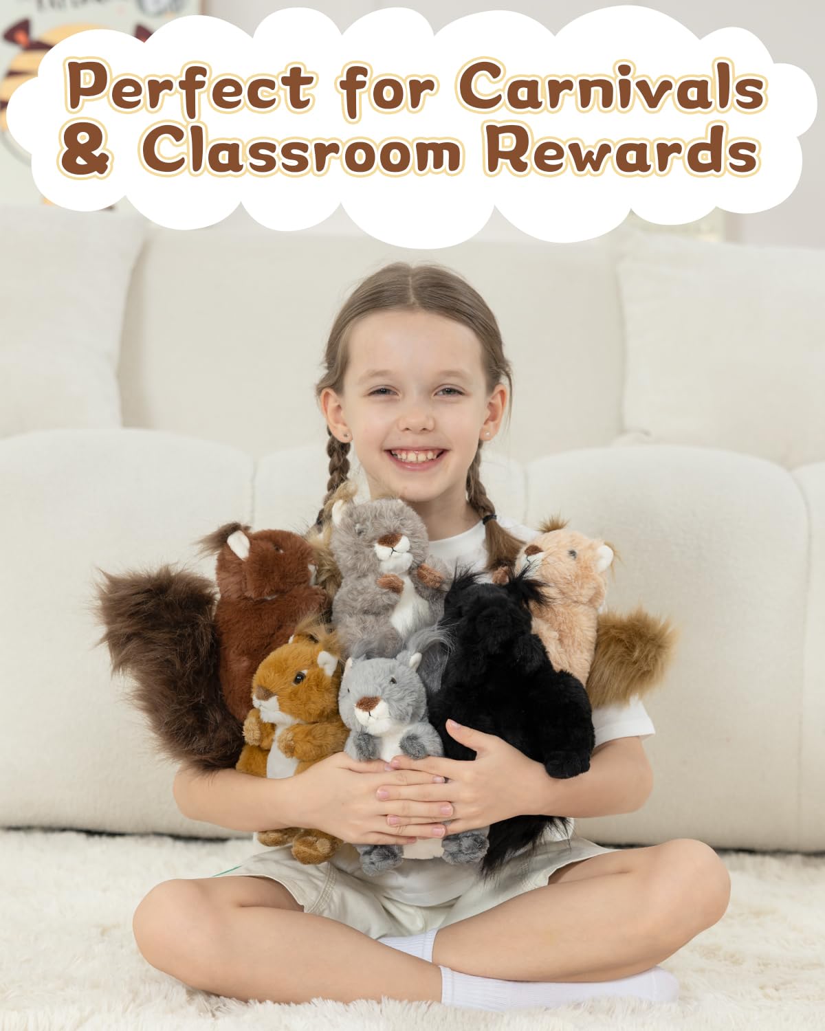 MaoGoLan 6Pcs Squirrel Stuffed Animal